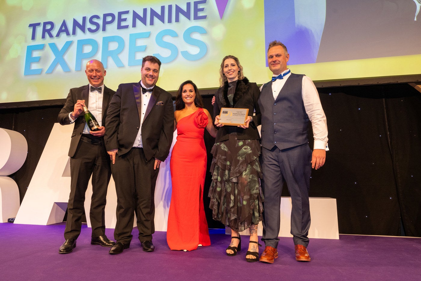 TransPennine Express accepting the award at the ‘Railway Oscars’