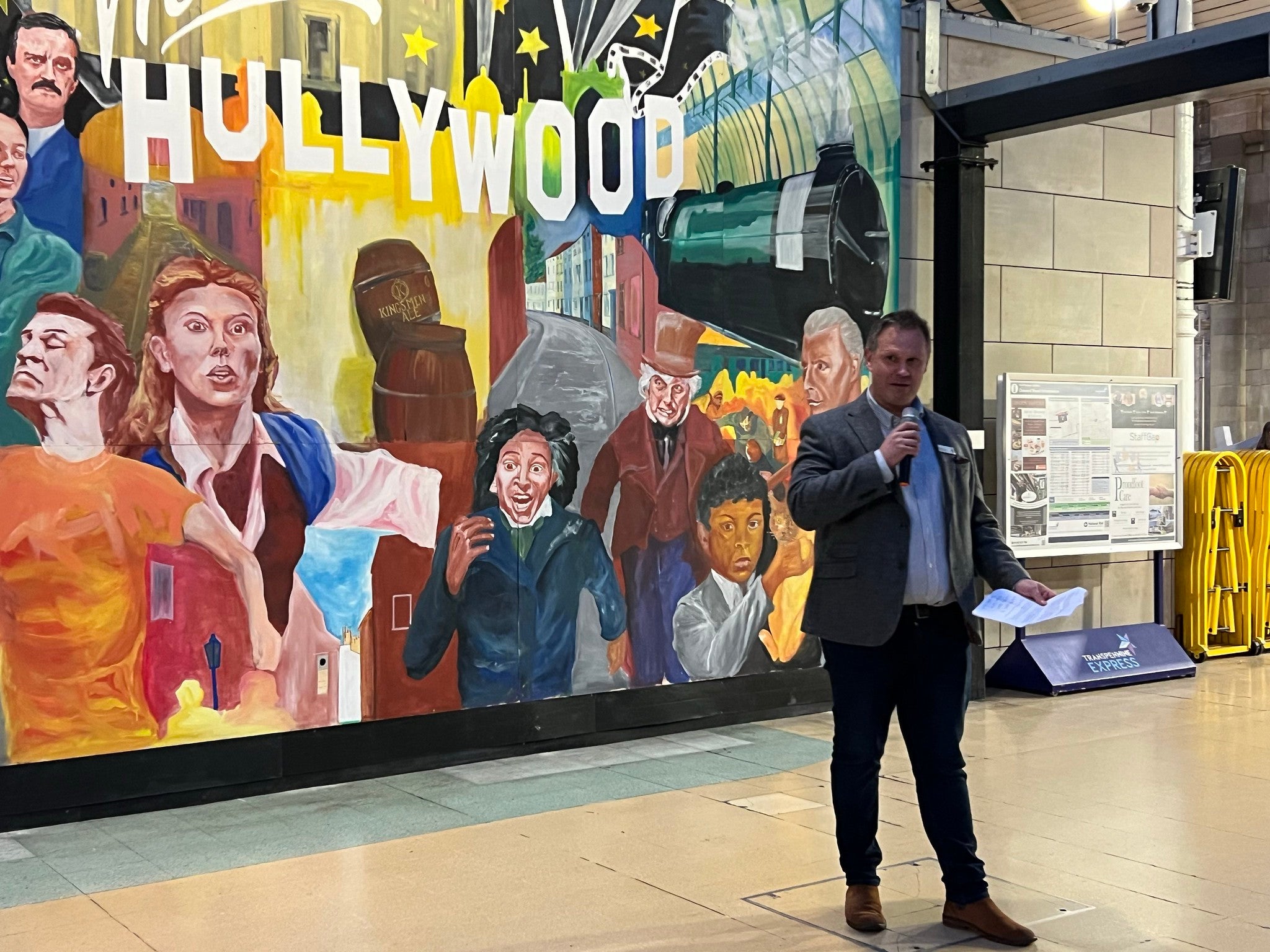 The ‘Hullywood’ mural celebrates the station’s appearances in film and television