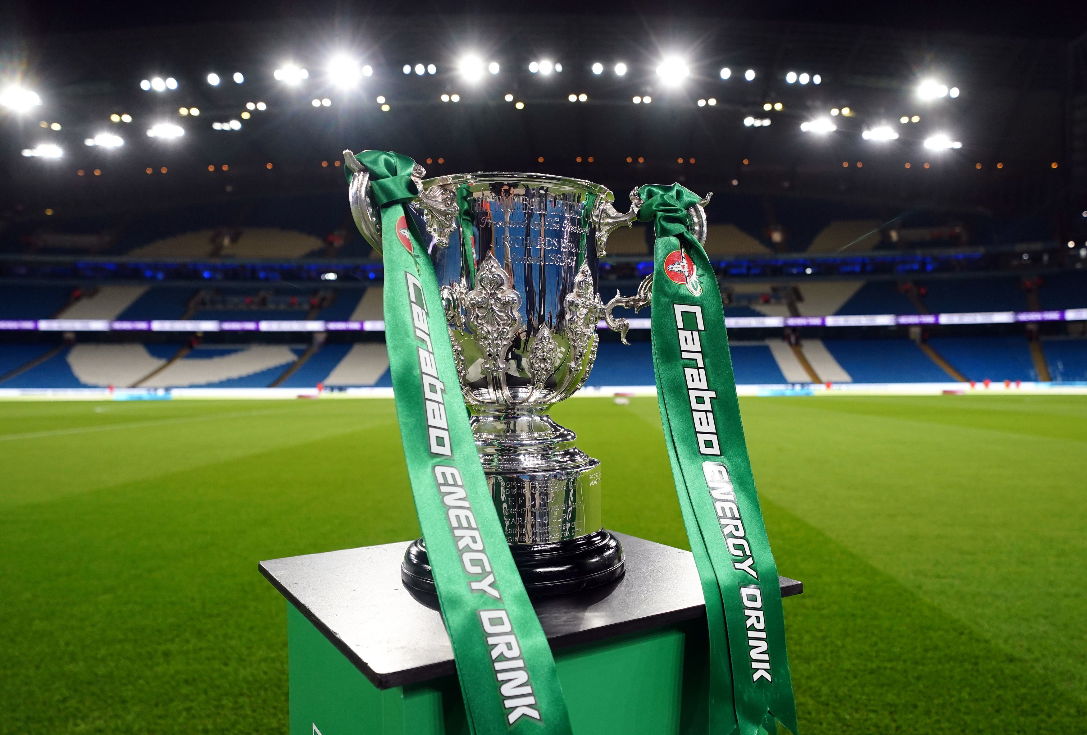 A general view of the Carabao Cup Trophy