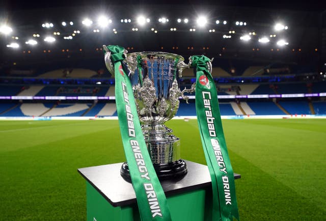 <p>The Carabao Cup trophy</p>