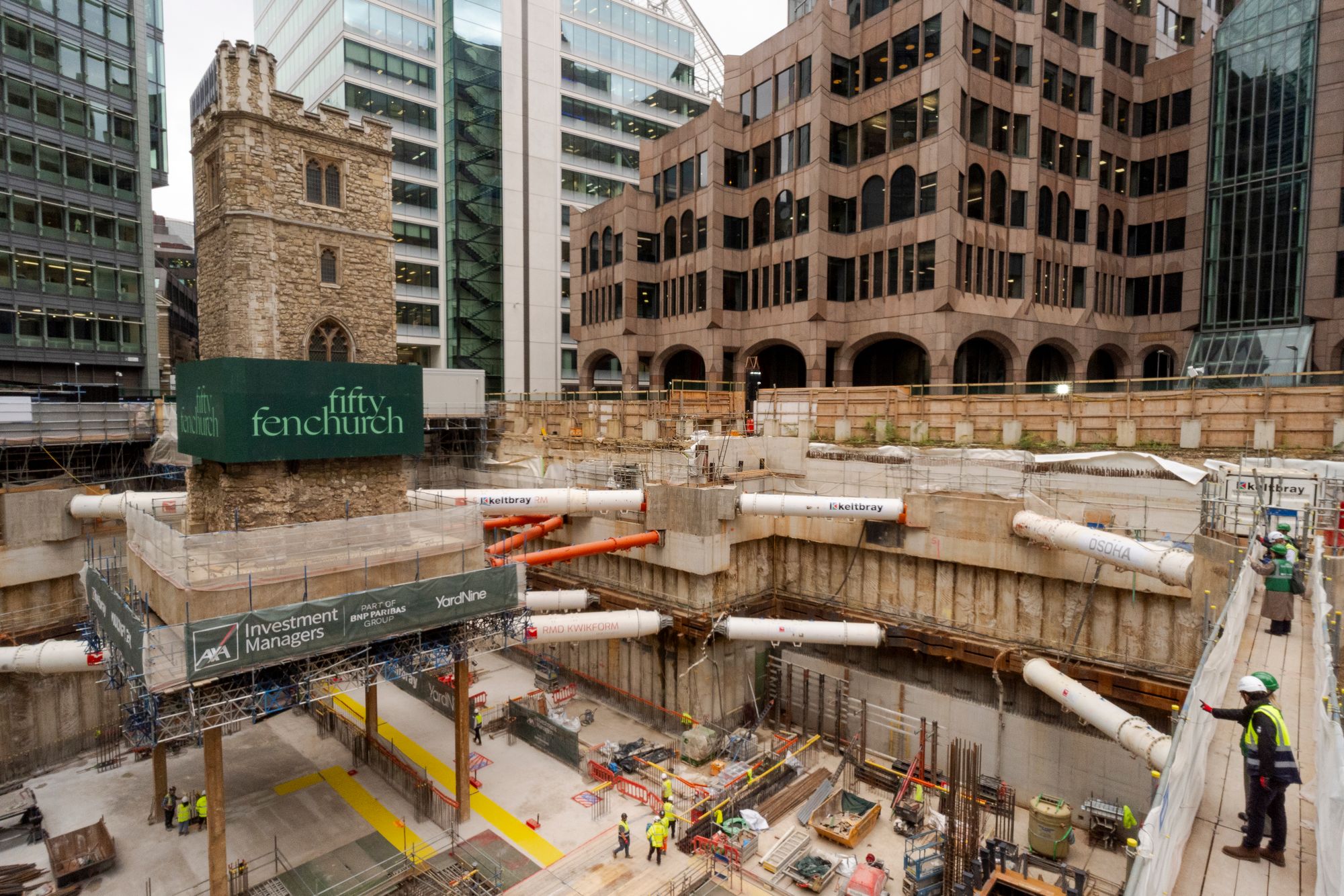 The medieval tower is all that remains of a church that was built in the 14th century