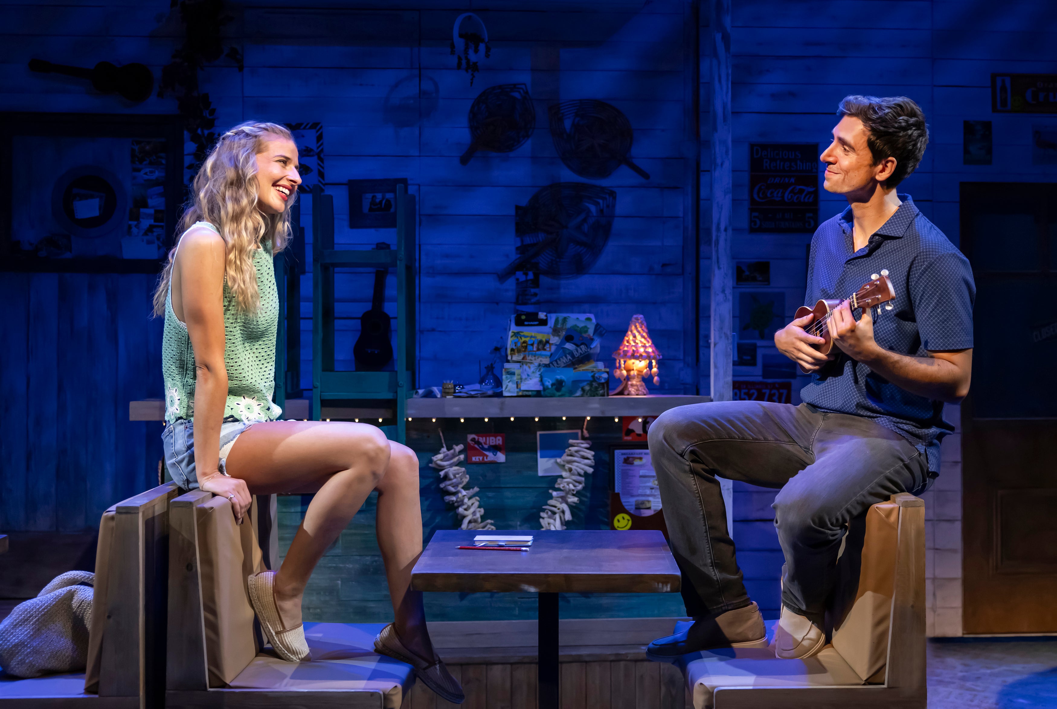 Georgina Castle and Josh St Clair star as Lucy and Henry in '50 First Dates The Musical'