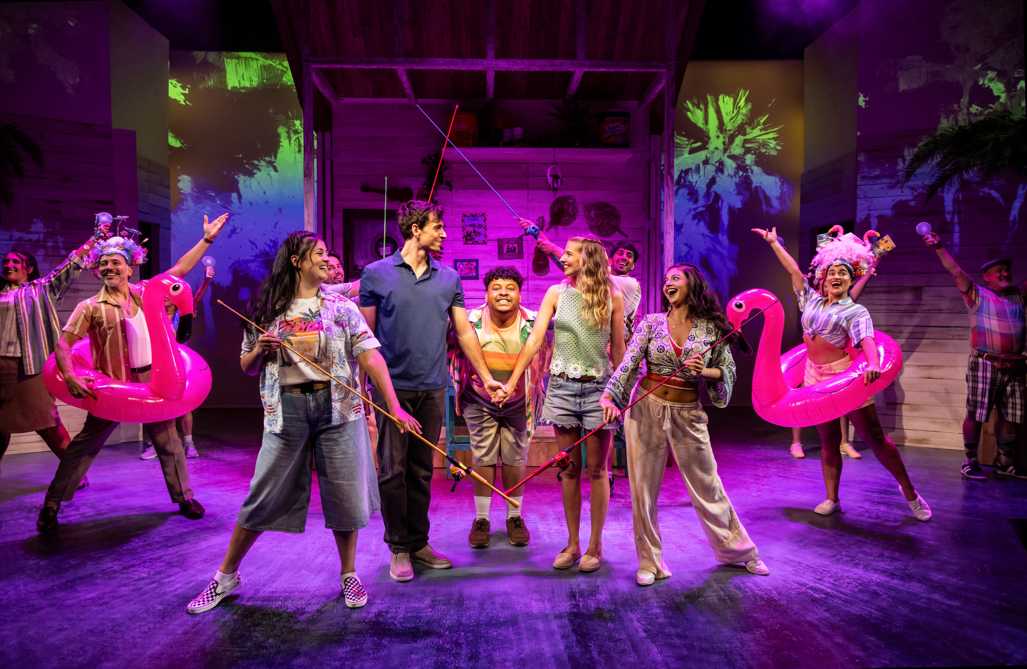 Chad Saint Louis, centre, gives a stand-out performance as Sandy