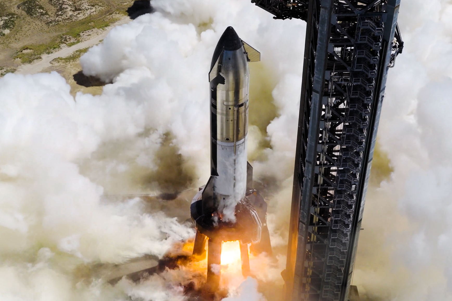 SpaceX performed a static fire test of its Starship rocket at the company's Starbase facility in Texas on 22 September, 2025