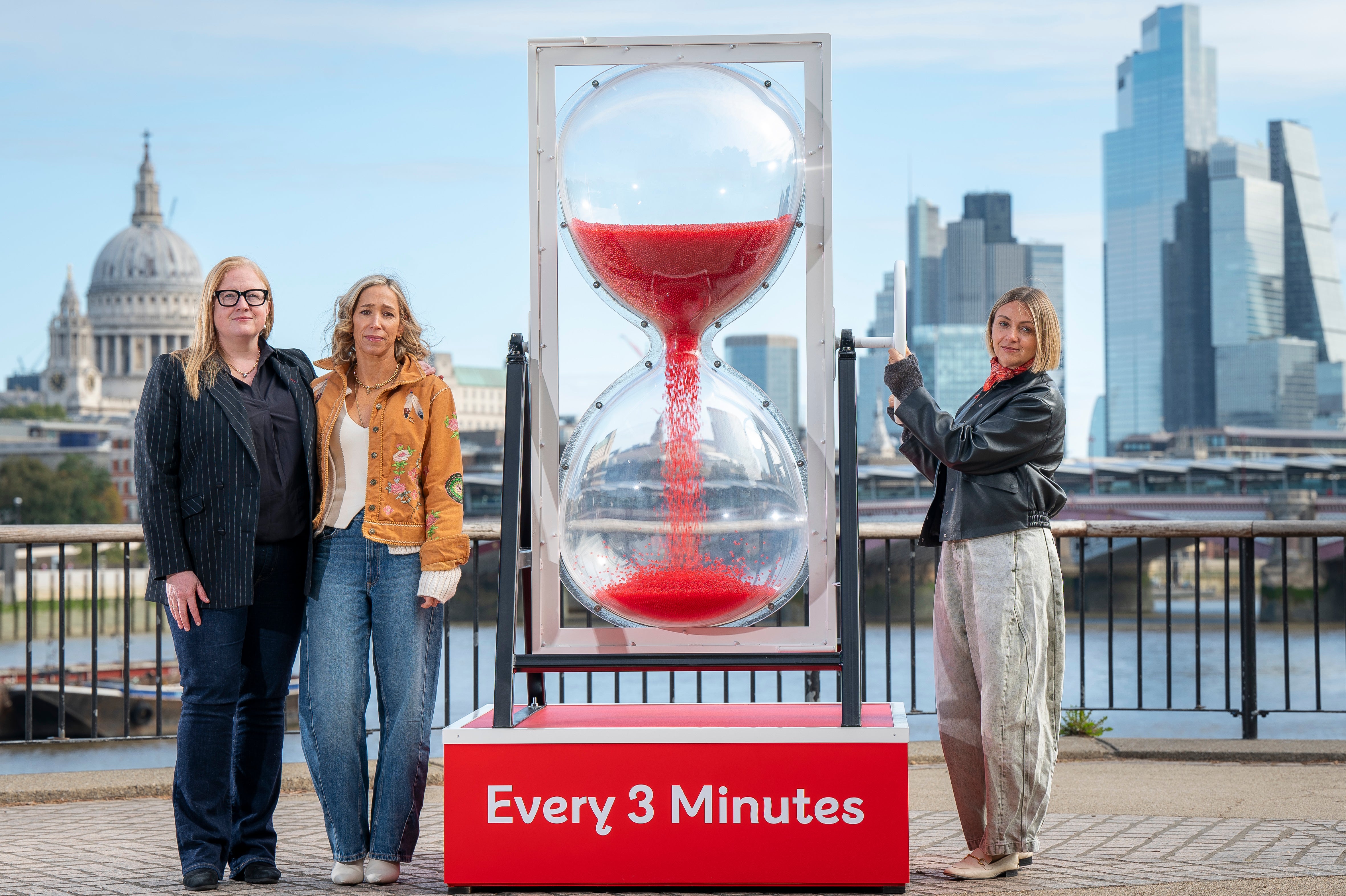 The charity has installed a giant 3D ticking timer on London’s South Bank