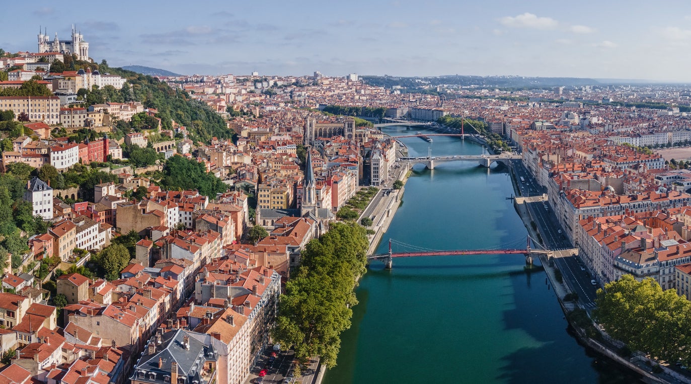 Lyon’s riverbanks are home to parks, swimming pools and sandy beaches
