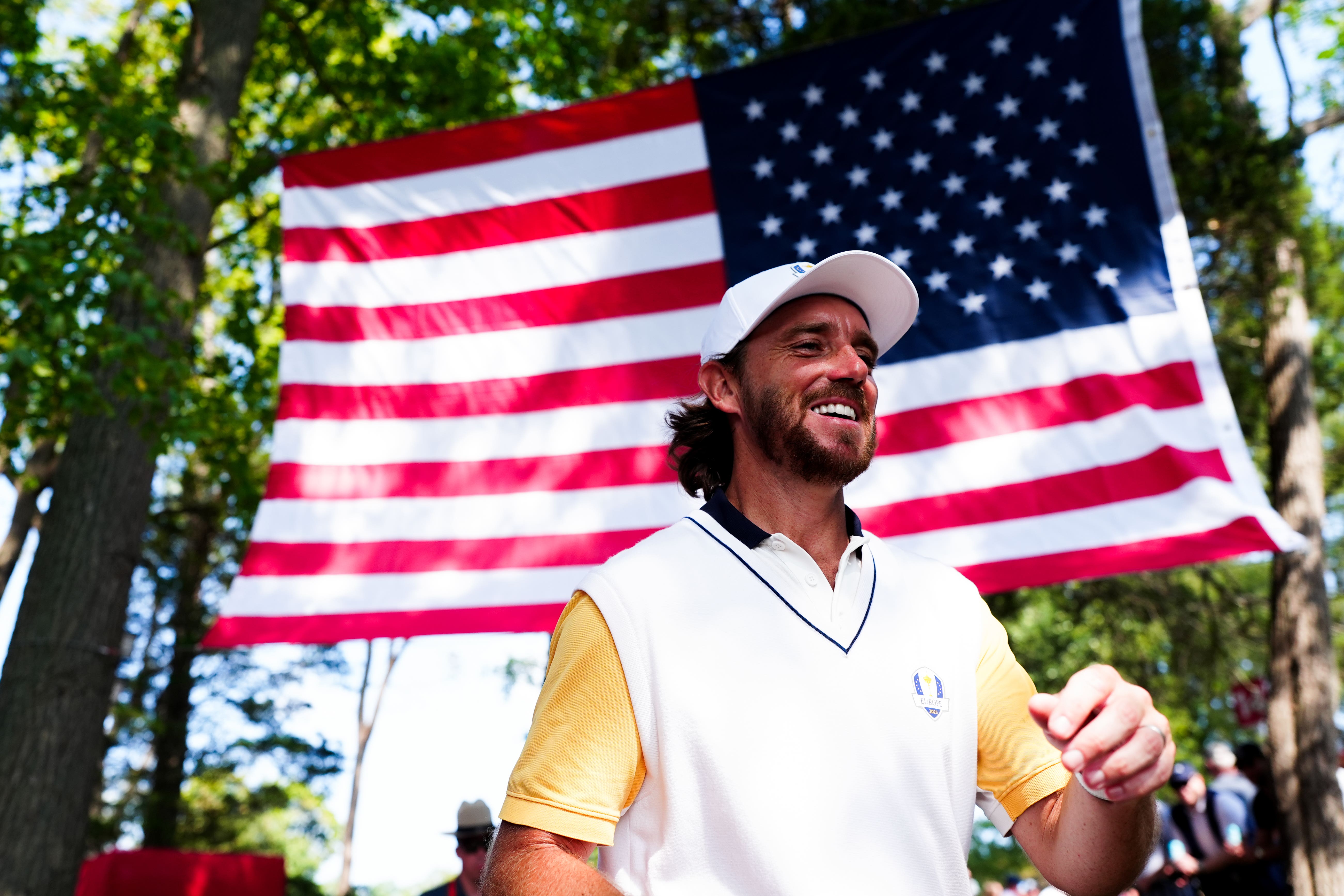 Tommy Fleetwood hopes Europe can hold off the challenge of the United States (David Davies/PA)
