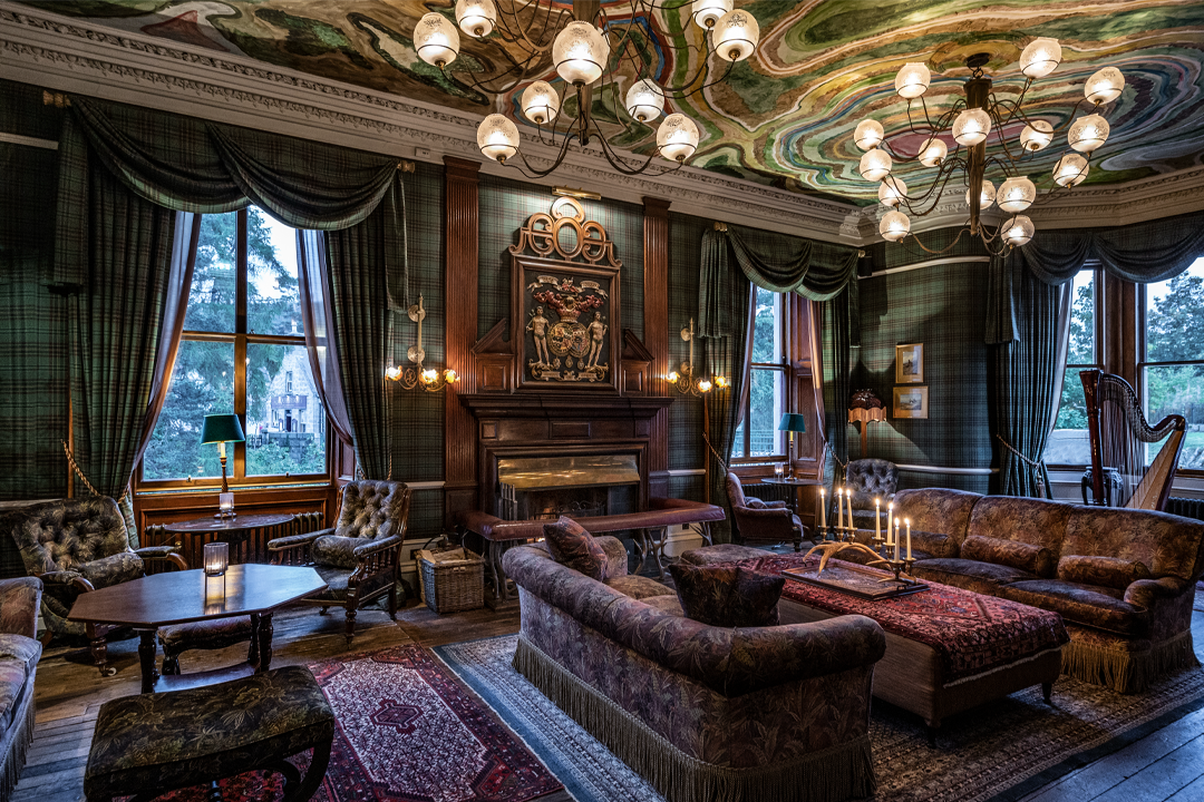 The Fife Arms’ striking drawing room
