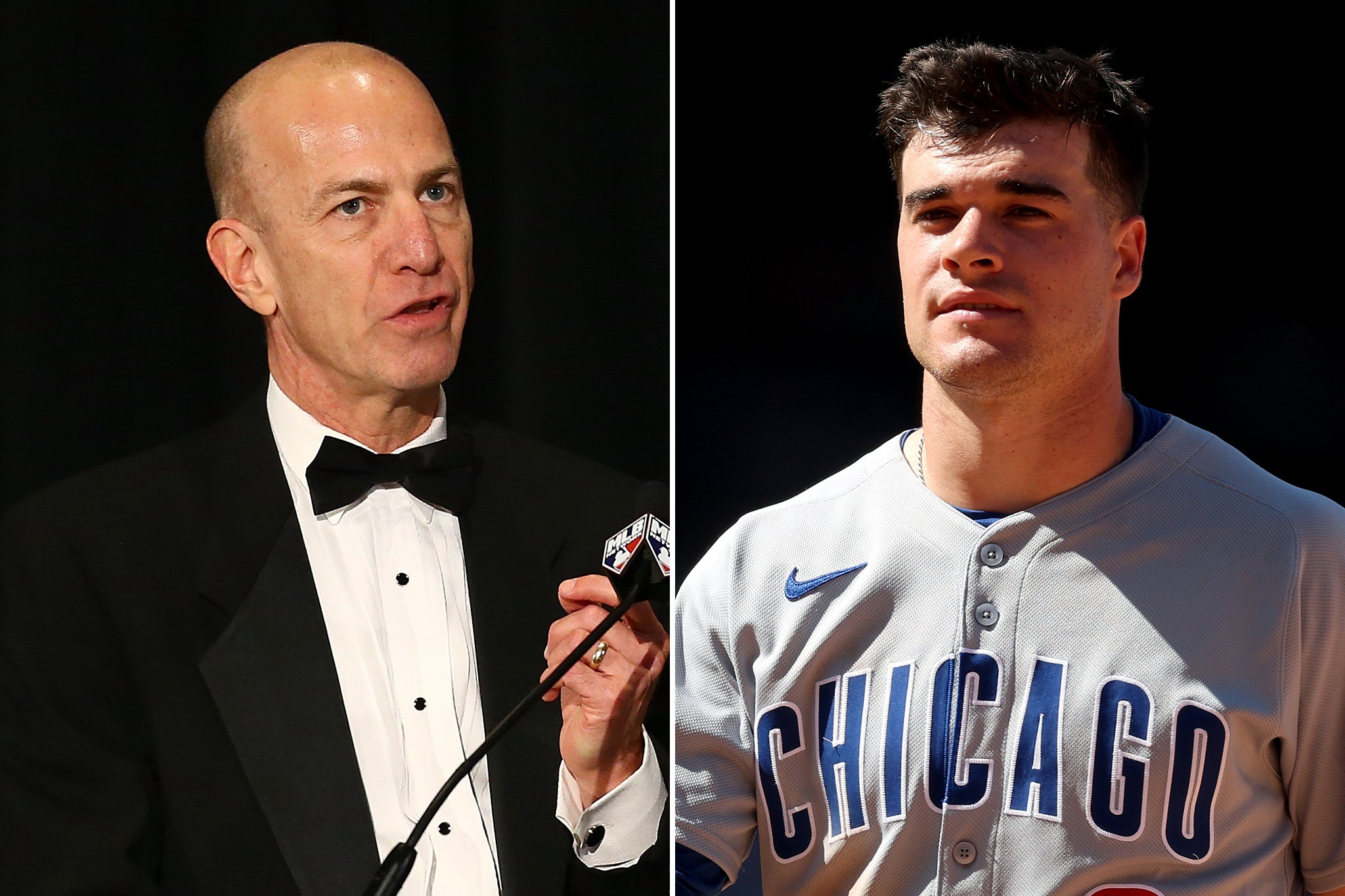 Broadcaster Gary Cohen and the Chicago Cubs’ Matt Shaw