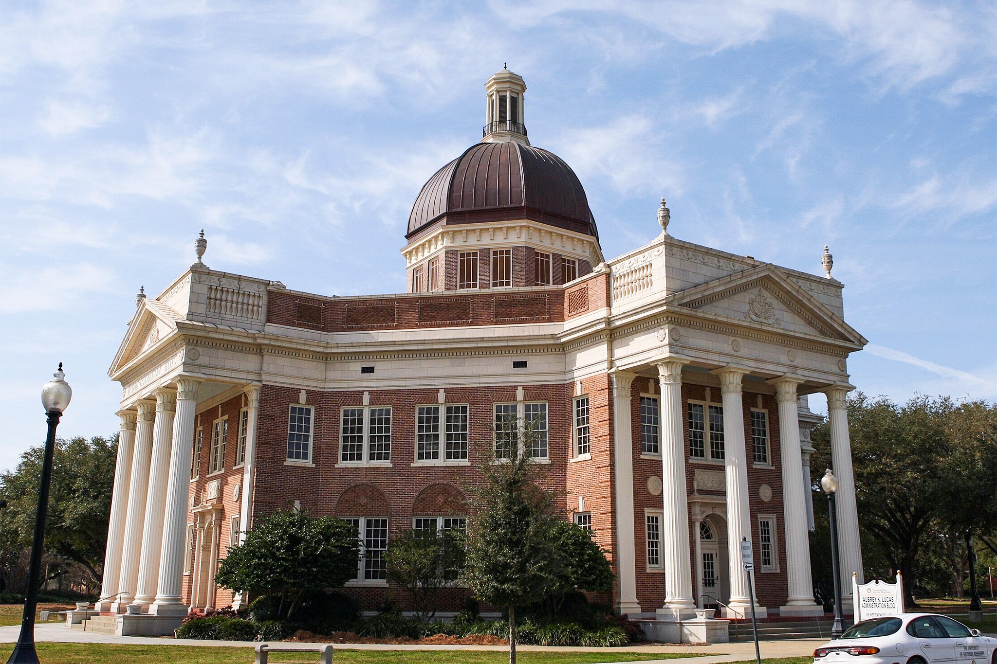 Rafael Joseph is suing the University of Southern Mississippi, pictured, and the fraternity Omega Psi Phi