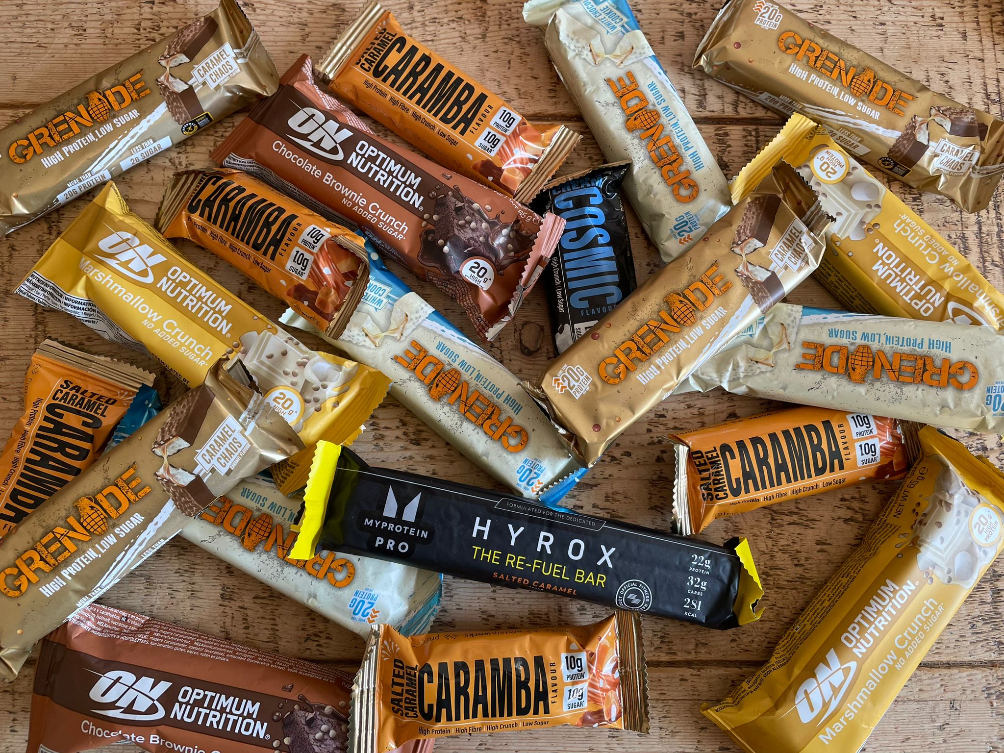 A selection of the protein bars tested by Harry Bullmore for The Independent