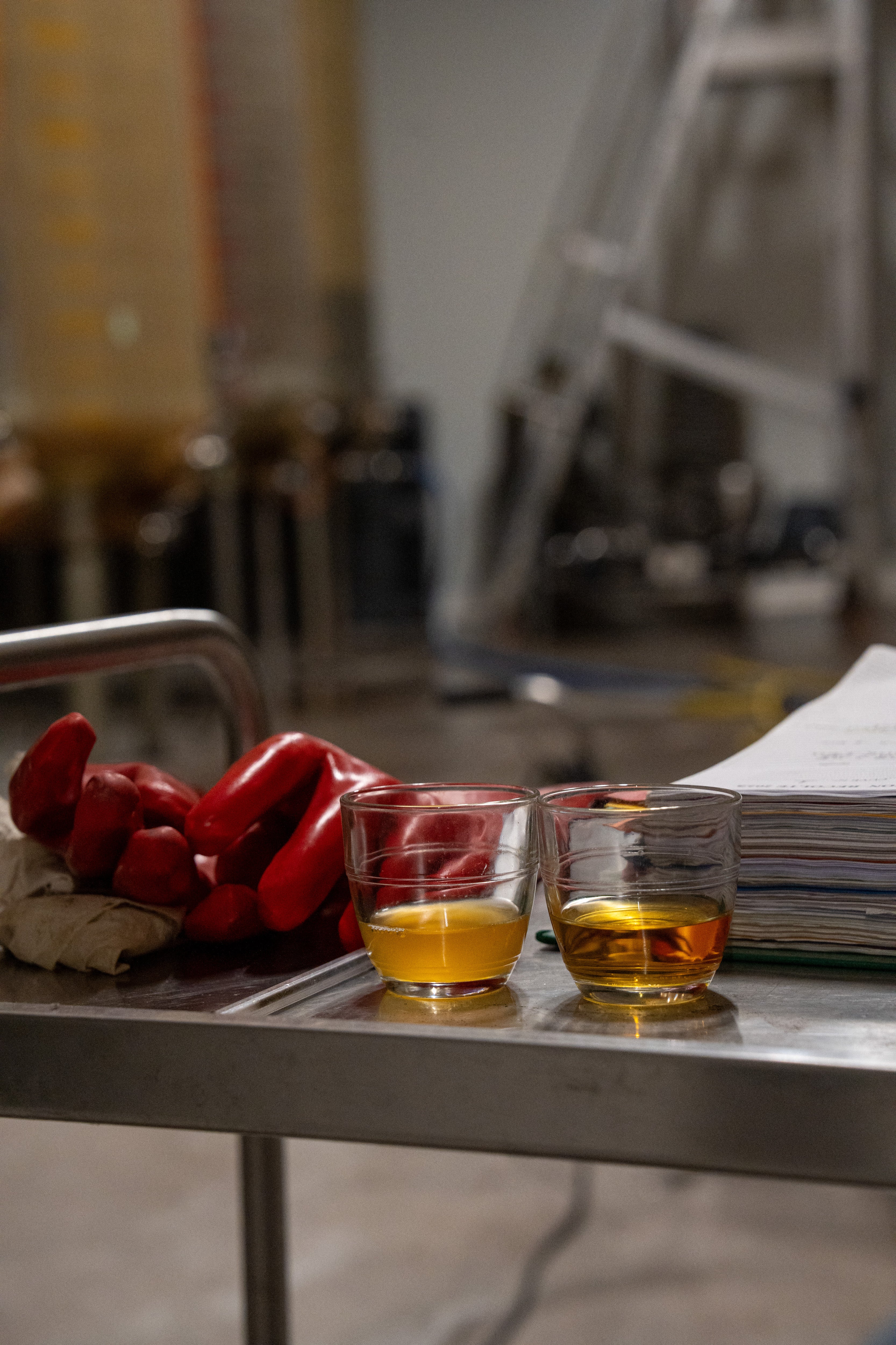 Photo illustrating fermentation and acetation of cider vinegar in Normandy in France