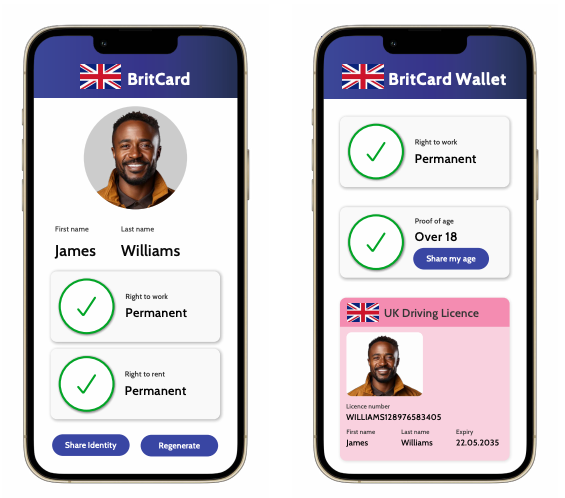 A June report from think tank Labour Together mocked up what the Brit card could look like on a smartphone