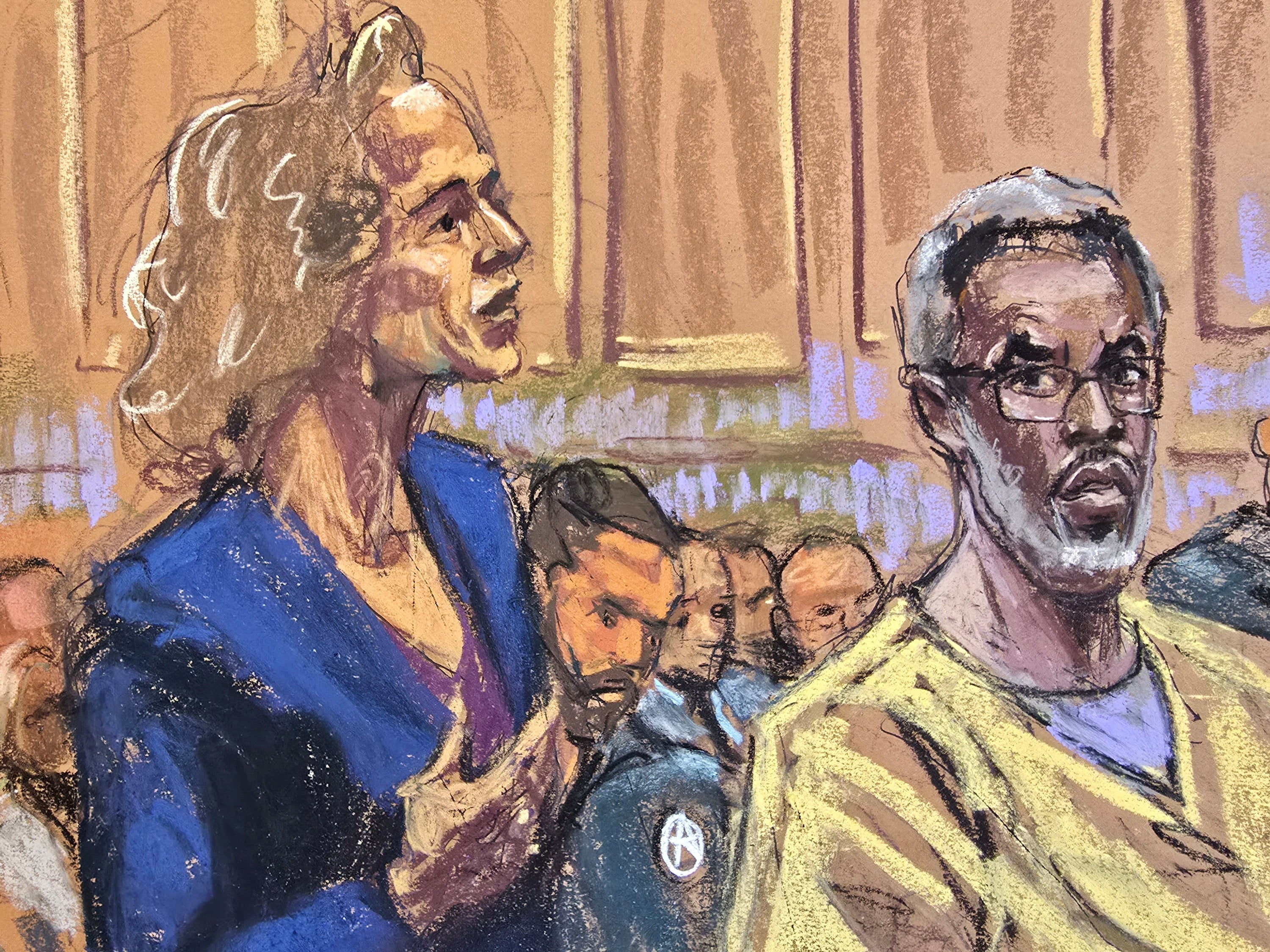 Sean "Diddy" Combs listens as lawyer Alexandra Shapiro argues that his conviction over two prostitution-related charges should be tossed, one week before he’s scheduled to be sentenced