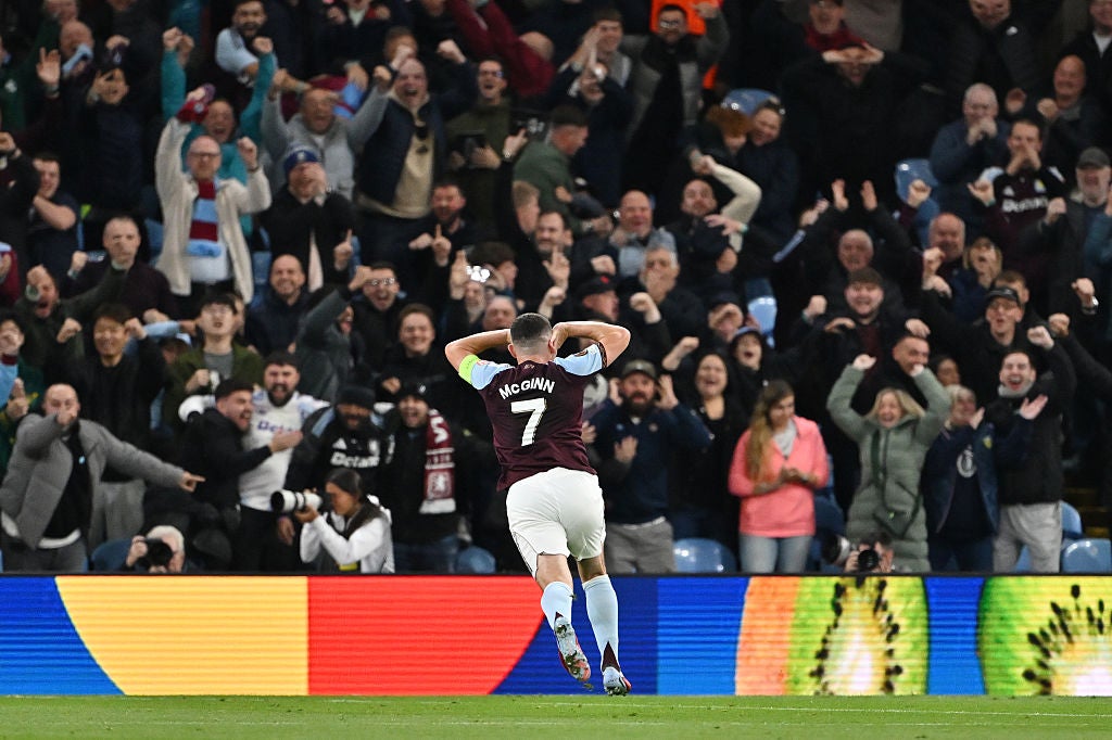 John McGinn fired in Villa's first home goal of the season