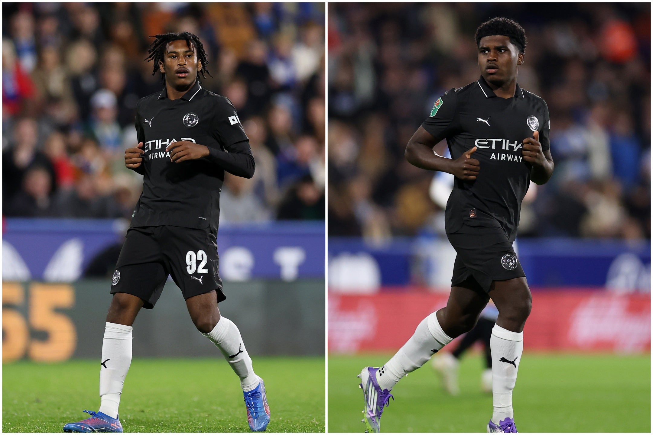 Reigan and Jaden Heskey made their Man City debuts against Huddersfield