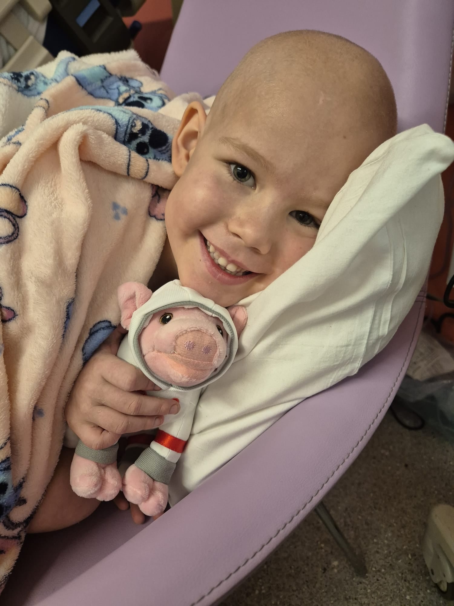 Madeleine said Aubrey was 'so poorly and so vulnerable' and needed a blood transfusion, antibiotics and multiple cannulas inserted, but she was a 'real trooper'