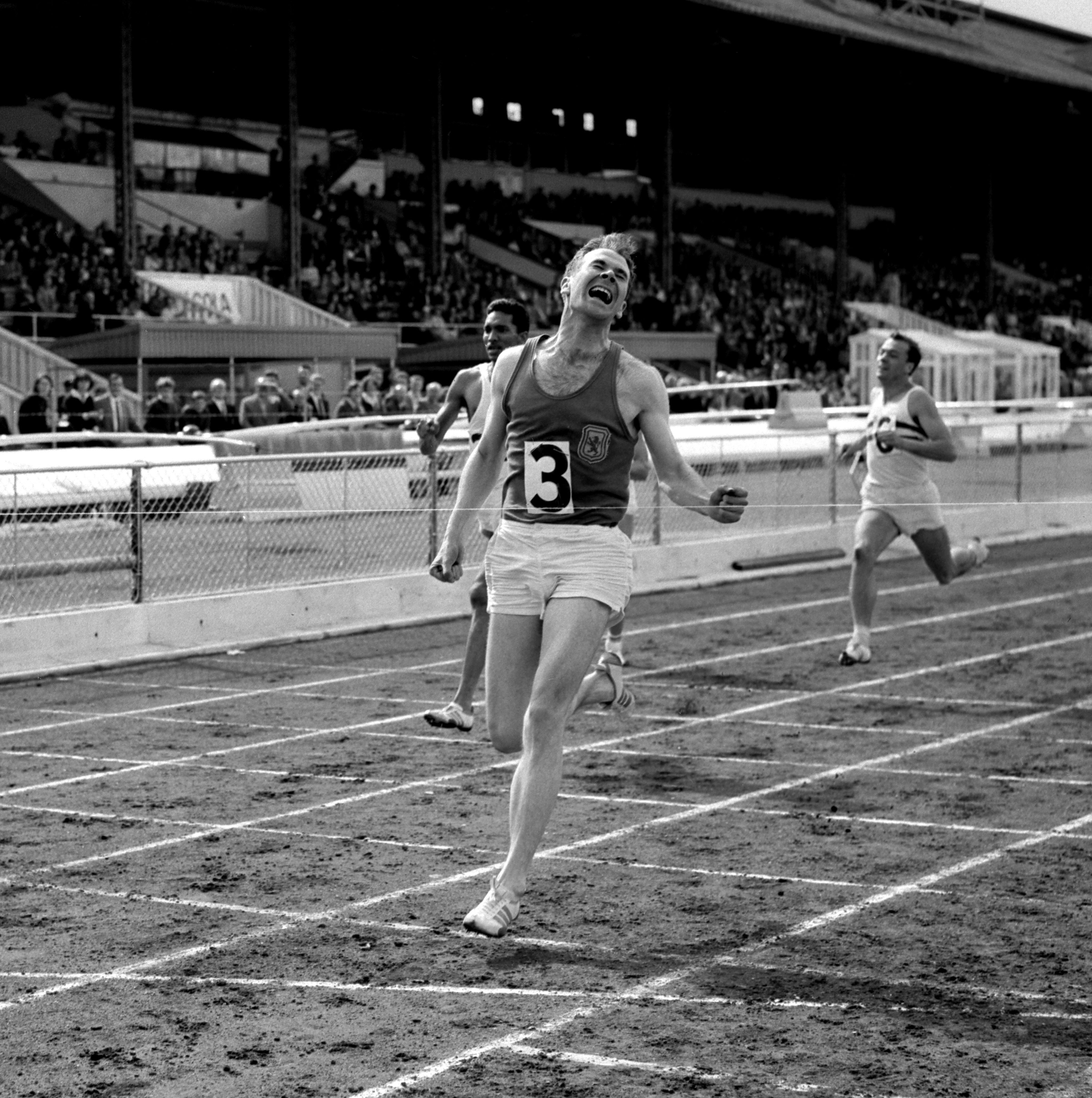 Campbell racing at Glasgow University in 1964