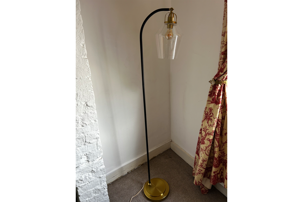 indybest review Saskia bubble glass arc floor lamp