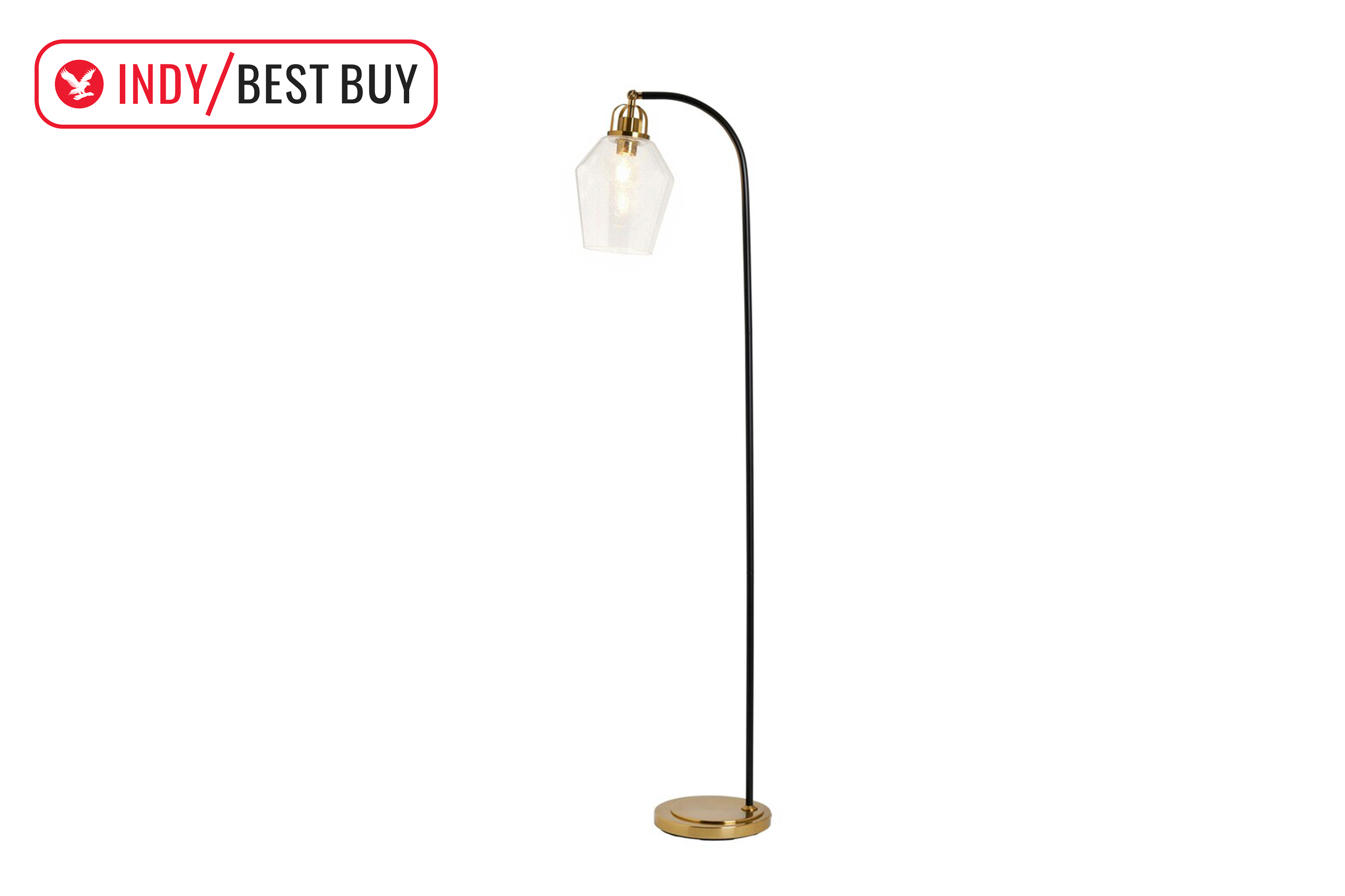 indybest review Saskia bubble glass arc floor lamp