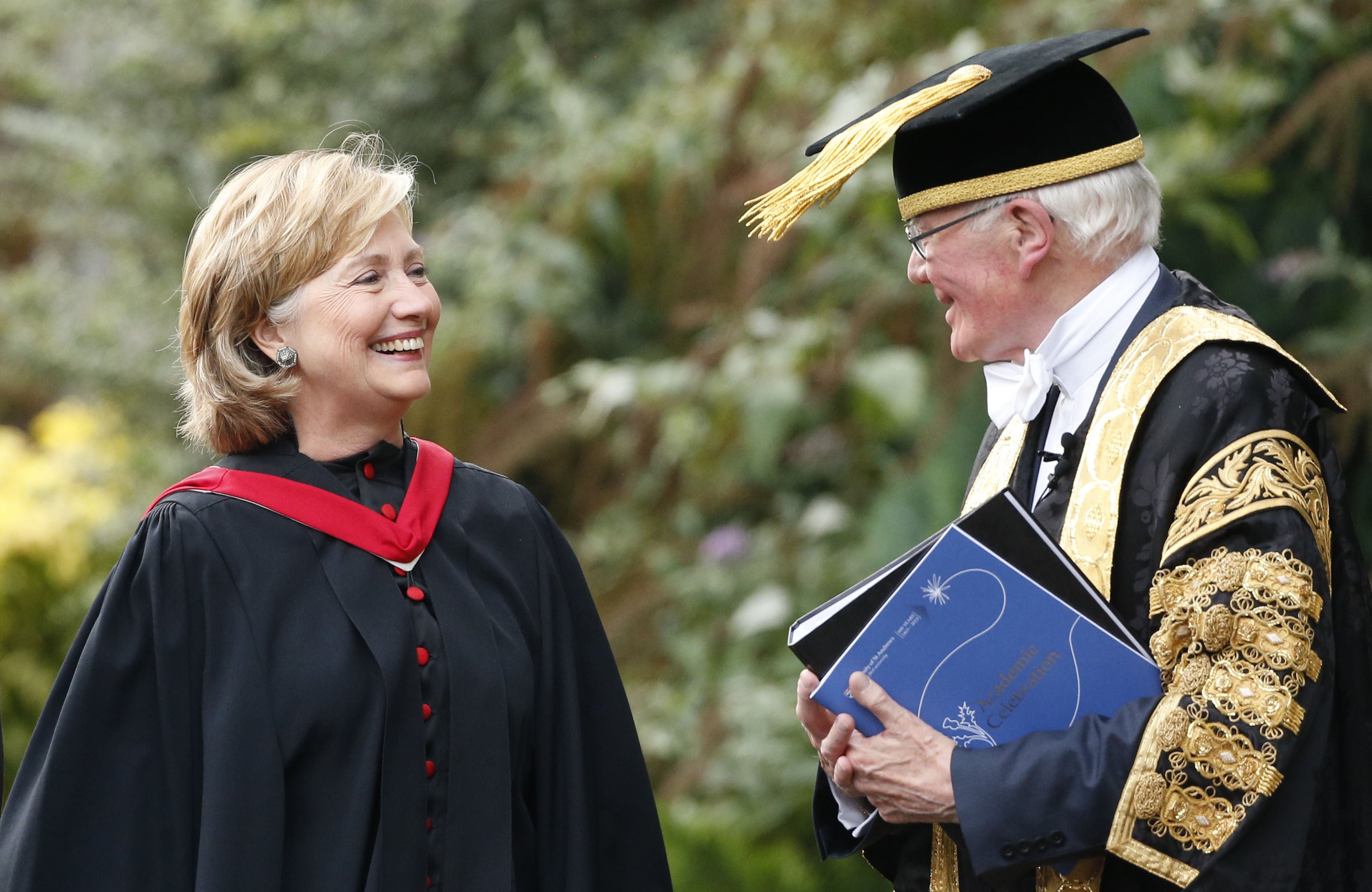 Hillary Clinton was given an honorary degree by St Andrews University when Campbell was its chancellor in 2013