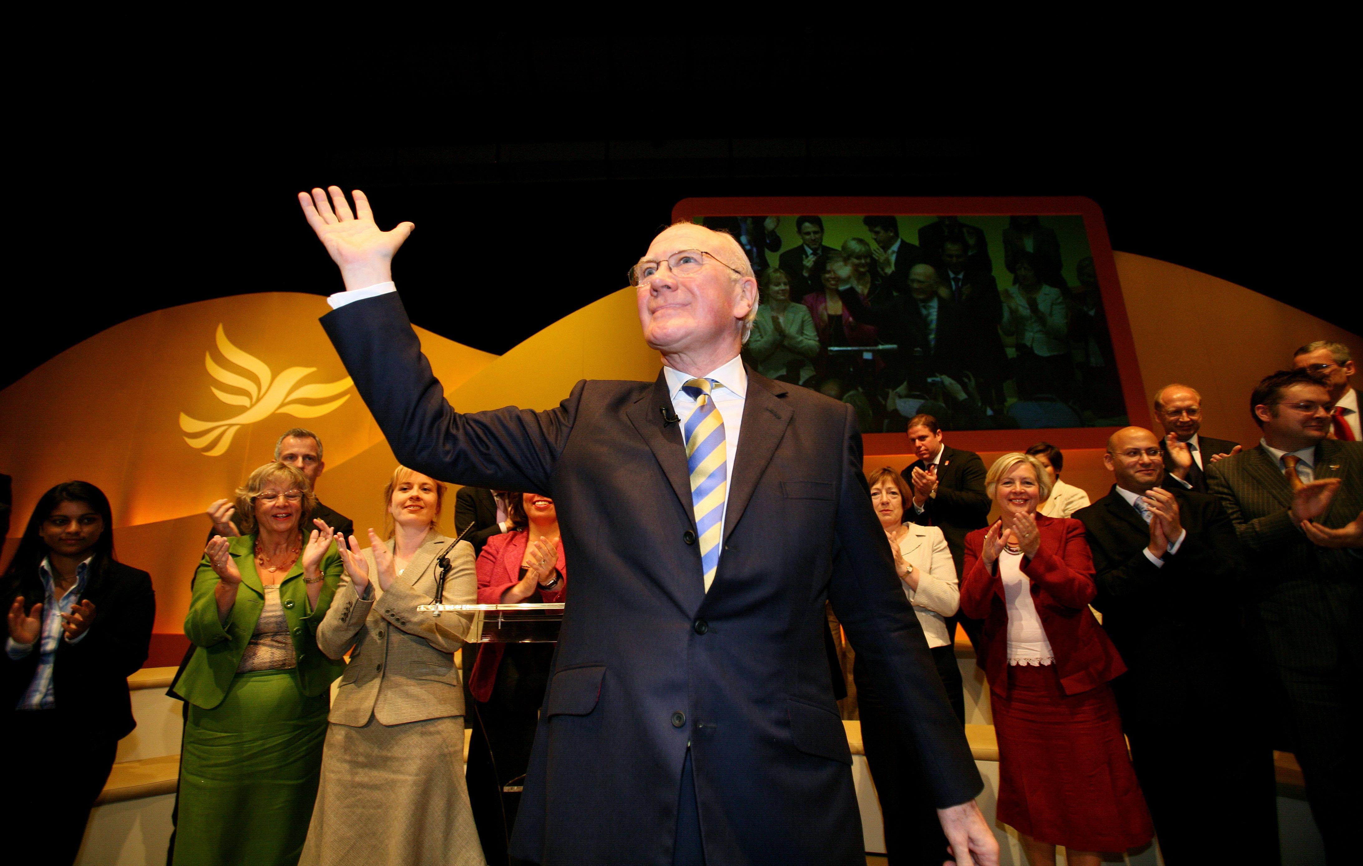 Campbell, after giving his speech on the last day of the Lib Dem conference in Brighton in 2007