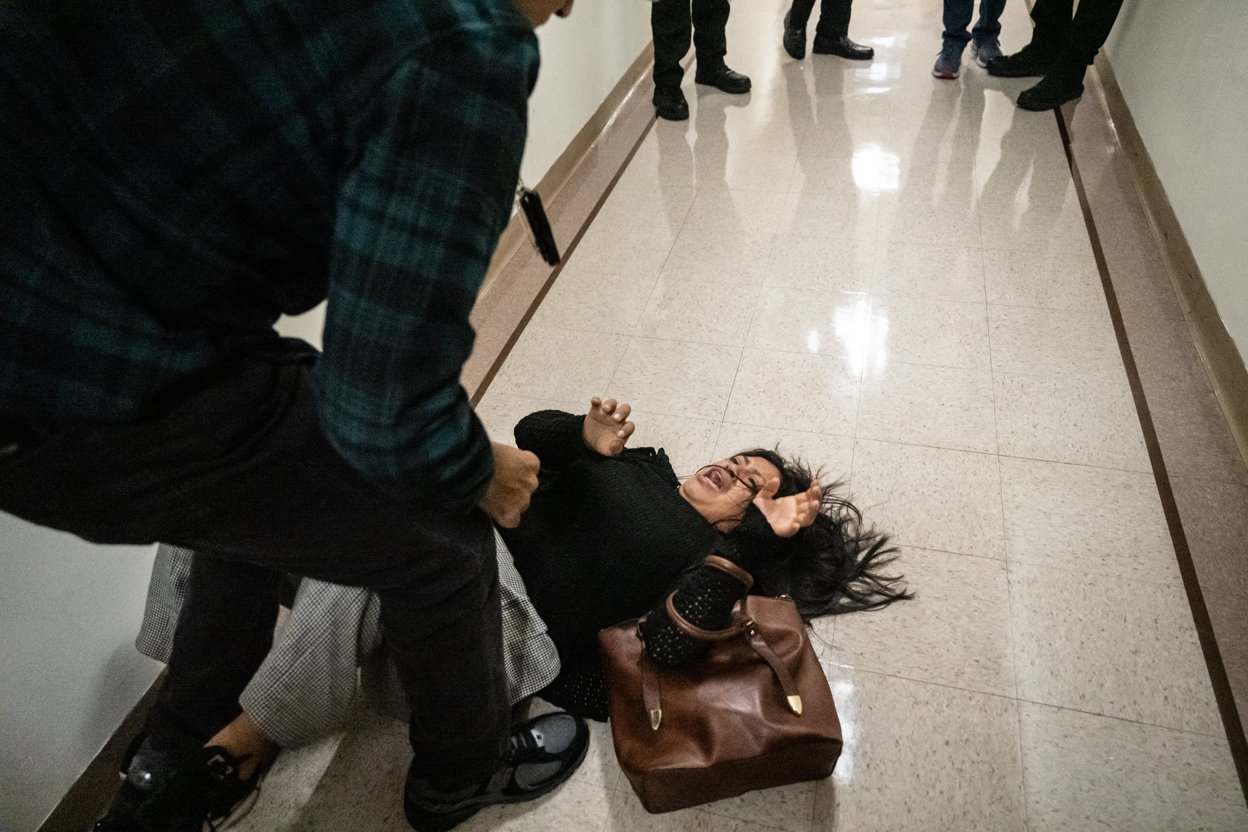 Ecuadorian asylum seeker Monica Moreta-Galarza was tackled by an ICE agent inside 26 Federal Plaza in Manhattan after her husband was detained in the hallways of the building’s immigration court September 25