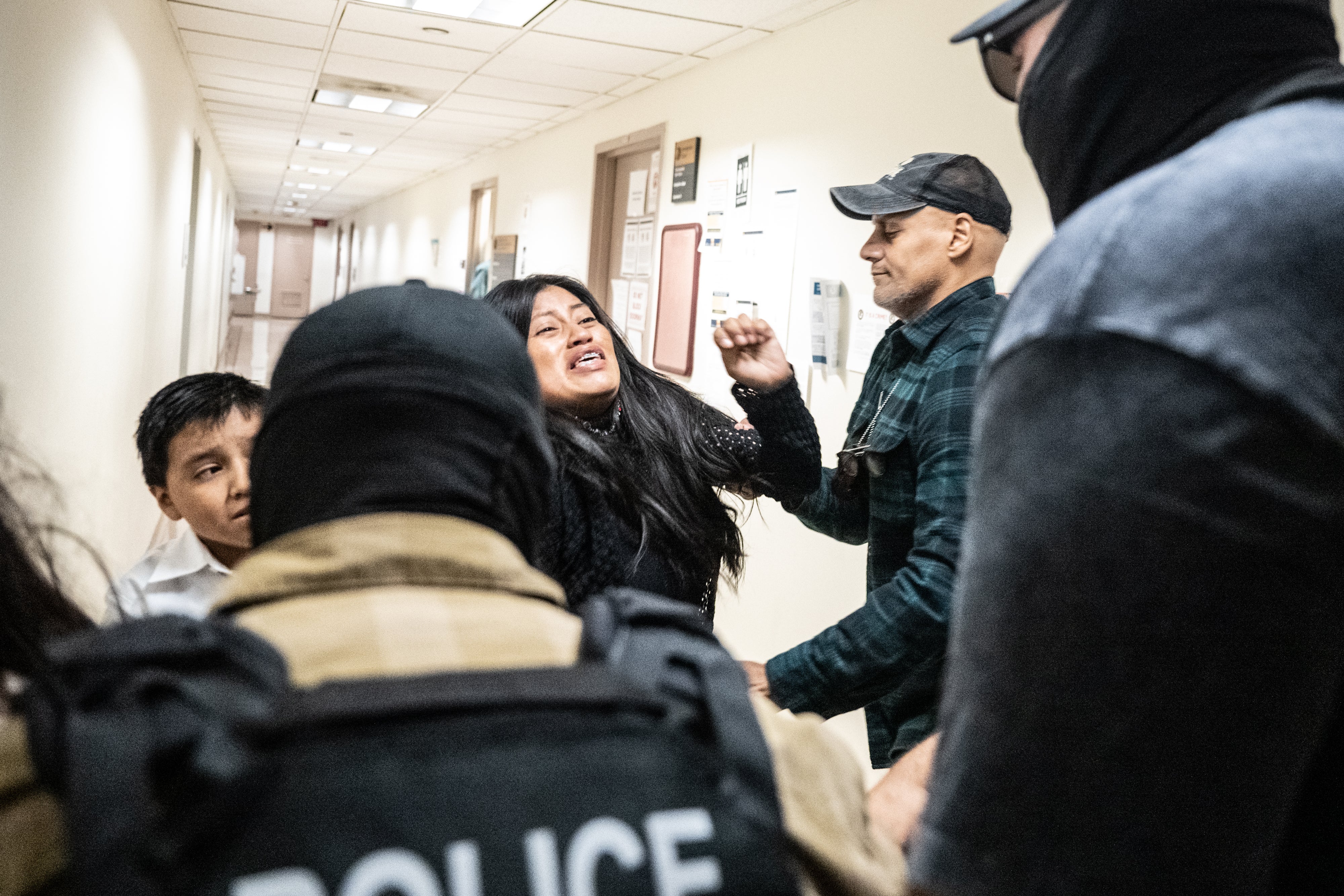 The agent who shoved Moreta-Galarza has been ‘relieved of current duties’ after the incident, according to Homeland Security