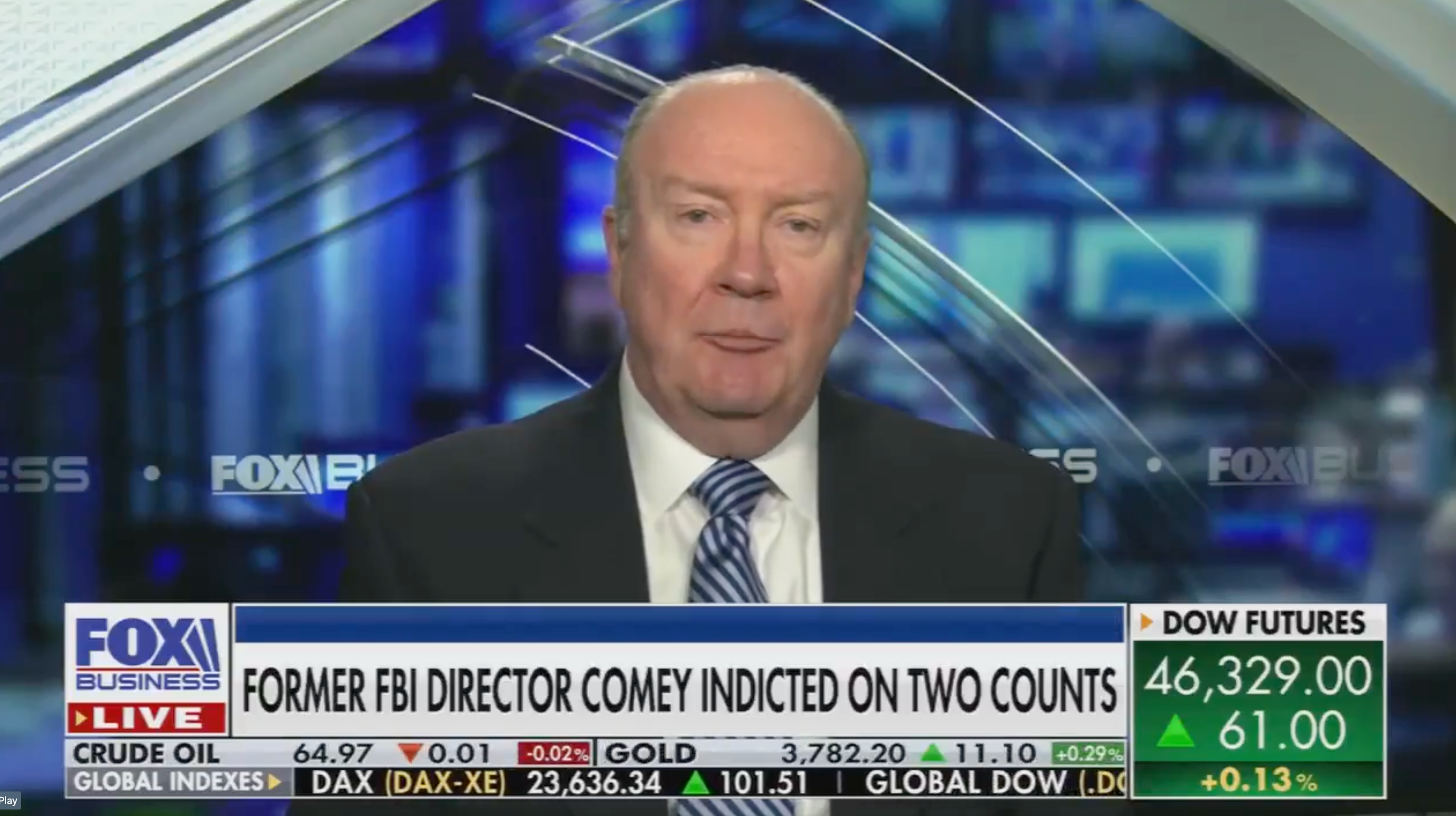 Fox News legal analyst Andrew McCarthy says he does not believe there is a meaningful case against James Comey, the former FBI director, on Fox Business on Friday September 26 2025