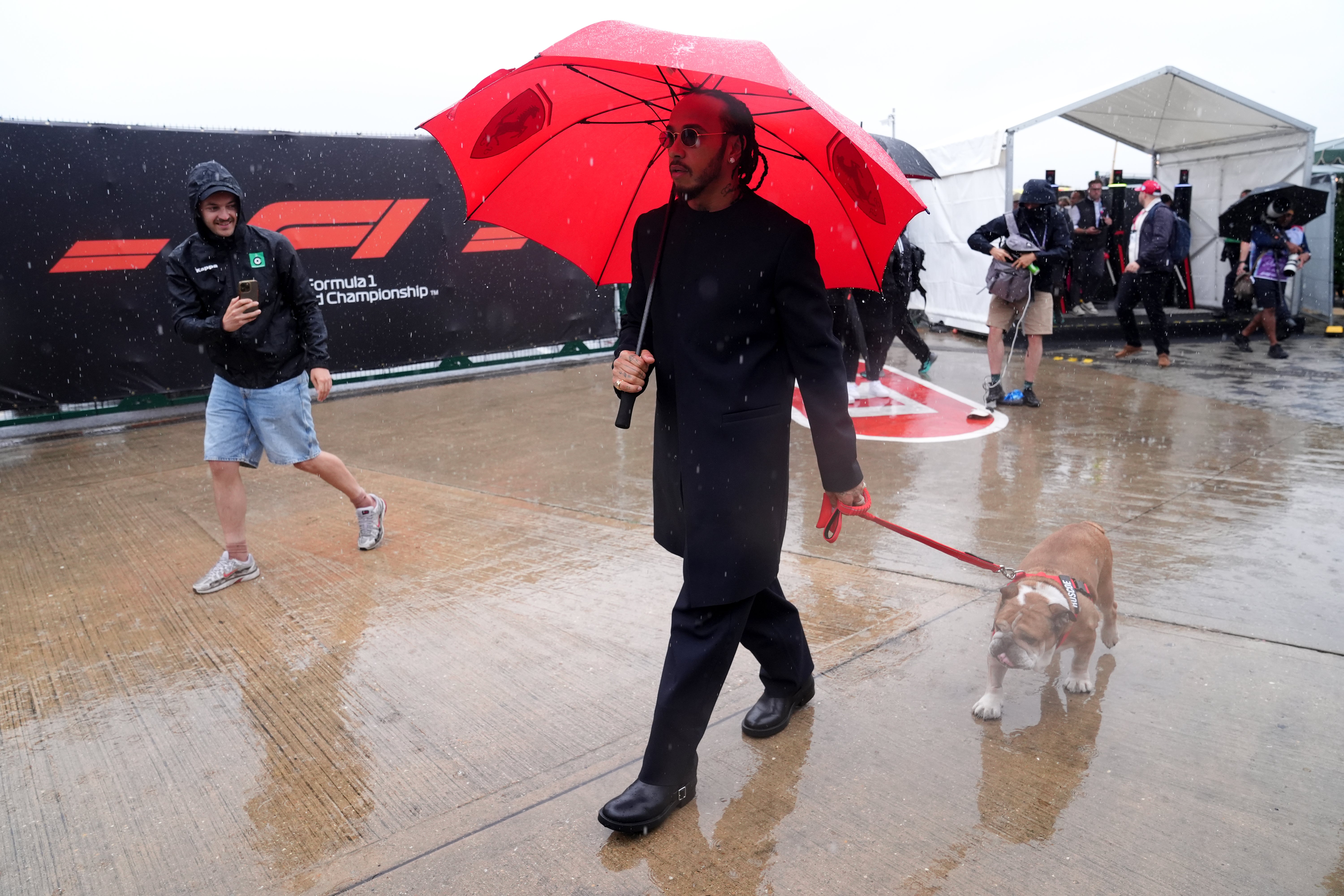 Hamilton brought Roscoe to this year’s British Grand Prix