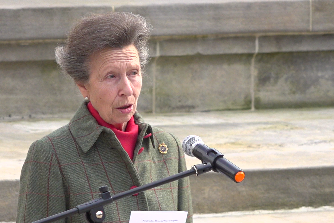 Princess Anne led a special rededication service for the Dunfermline War Memorial. (Ryan McDougall/PA)
