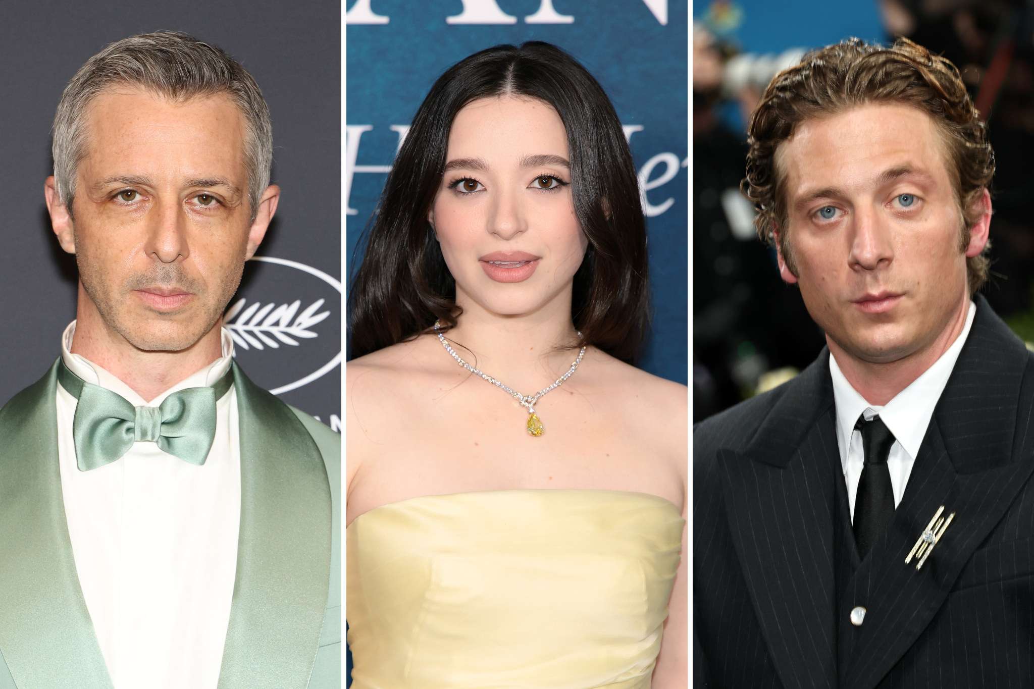 (L-R) Jeremy Strong, Mikey Madison, and Jeremy Allen White will lead Aaron Sorkin's new movie, 'The Social Reckoning'
