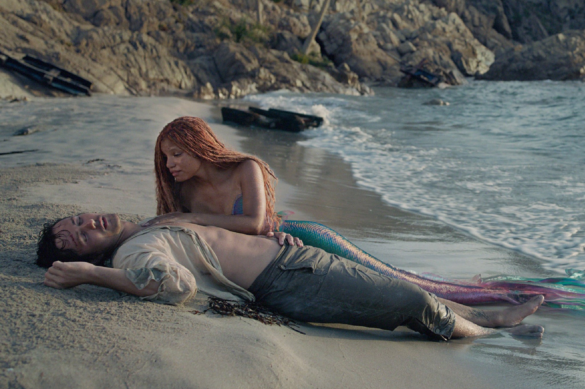 Hauer-King and Halle Bailey in Disney’s live-action ‘The Little Mermaid’