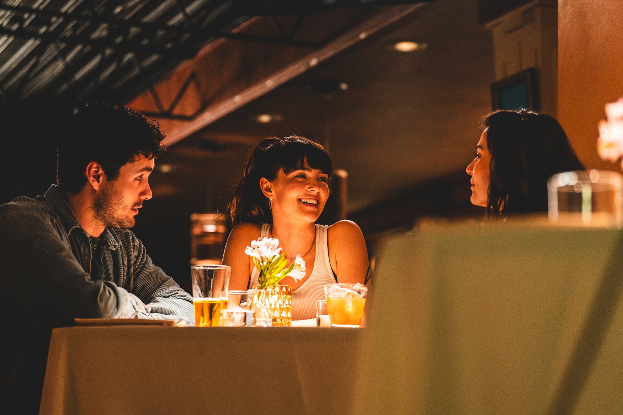 Hauer-King, Zoey Deutch and Ruby Cruz in ‘The Threesome’