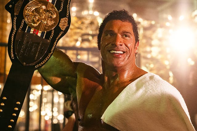 <p>Dwayne Johnson in his new film ‘The Smashing Machine’</p>
