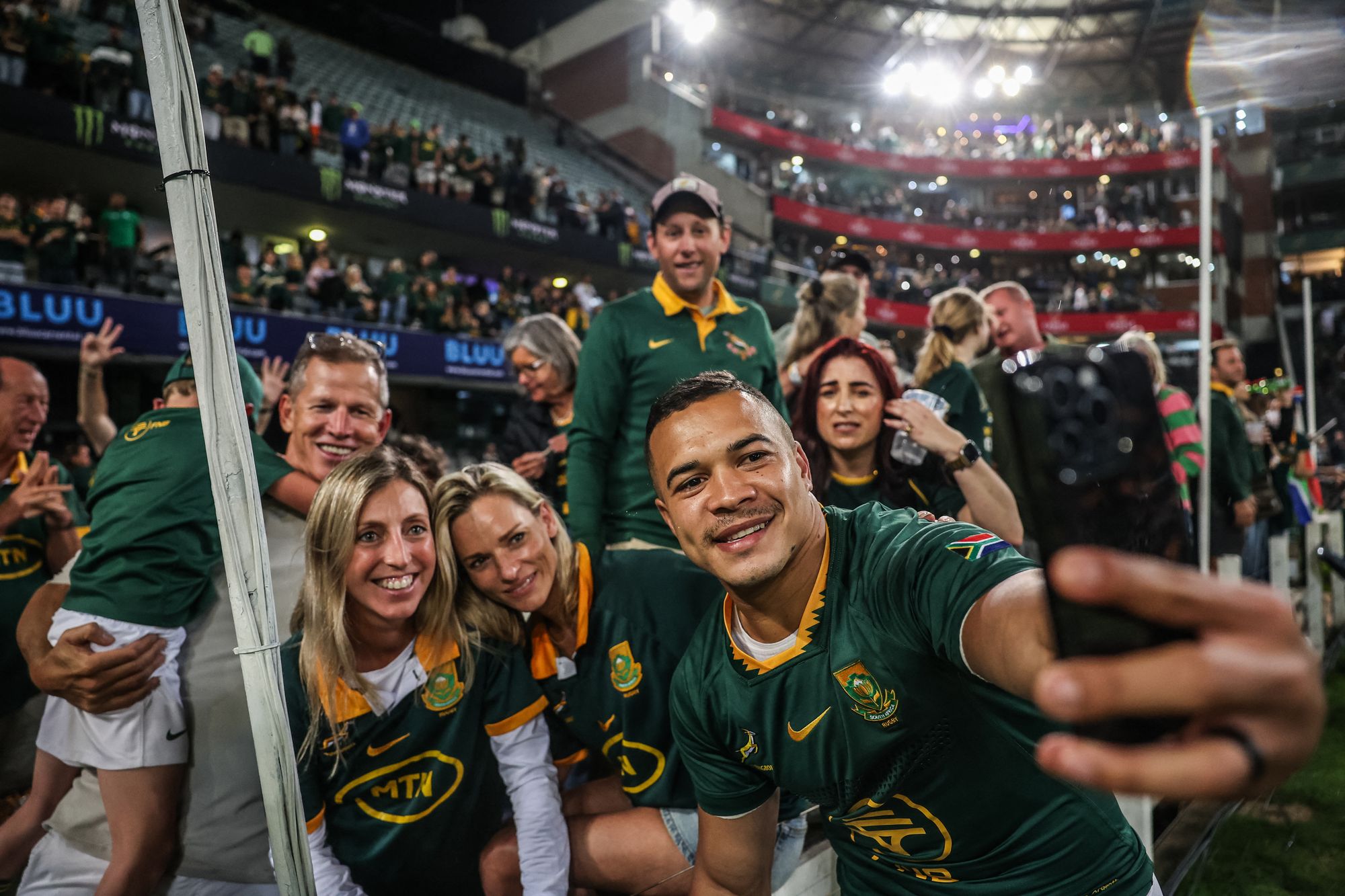 Cheslin Kolbe made up for his first-half moment of madness with a second-half try and could celebrate with fans after the win