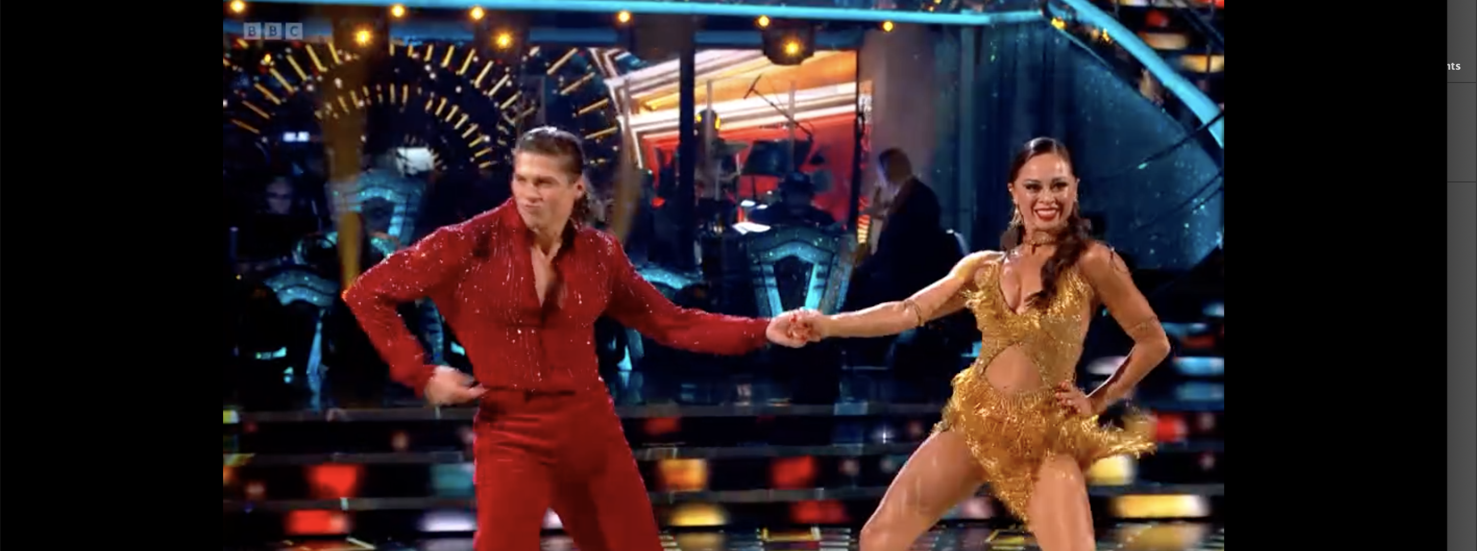 Lewis Cope and Katya Jones dancing the Jive