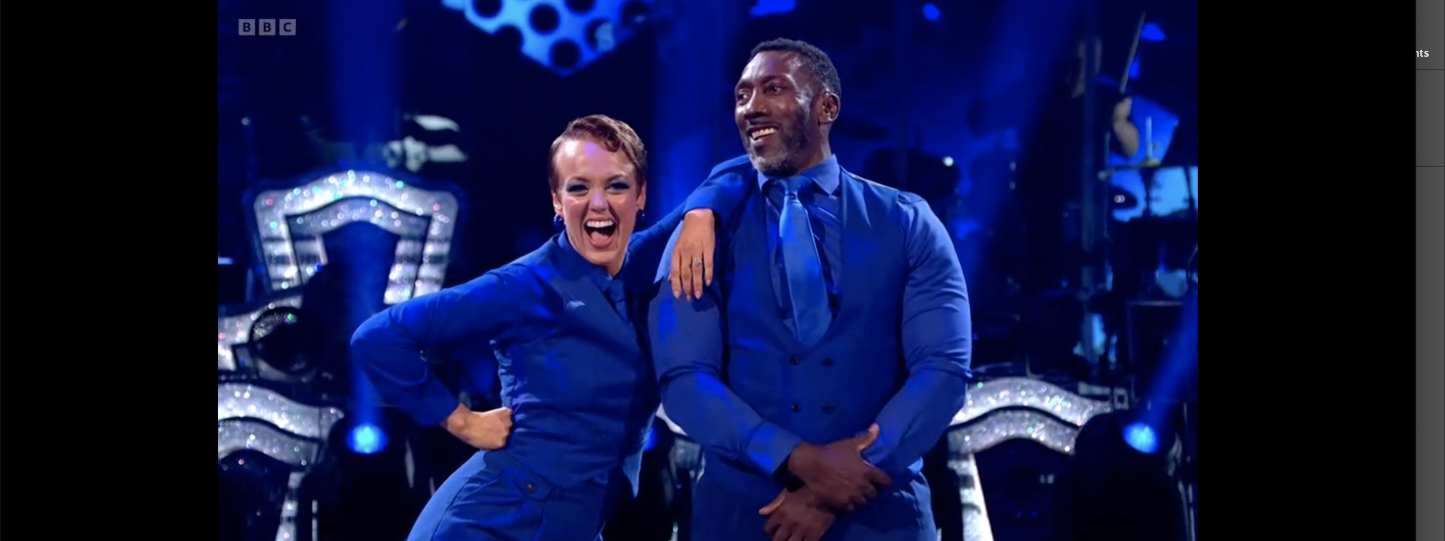 Jimmy Floyd Hasselbaink with Lauren Oakley on Strictly