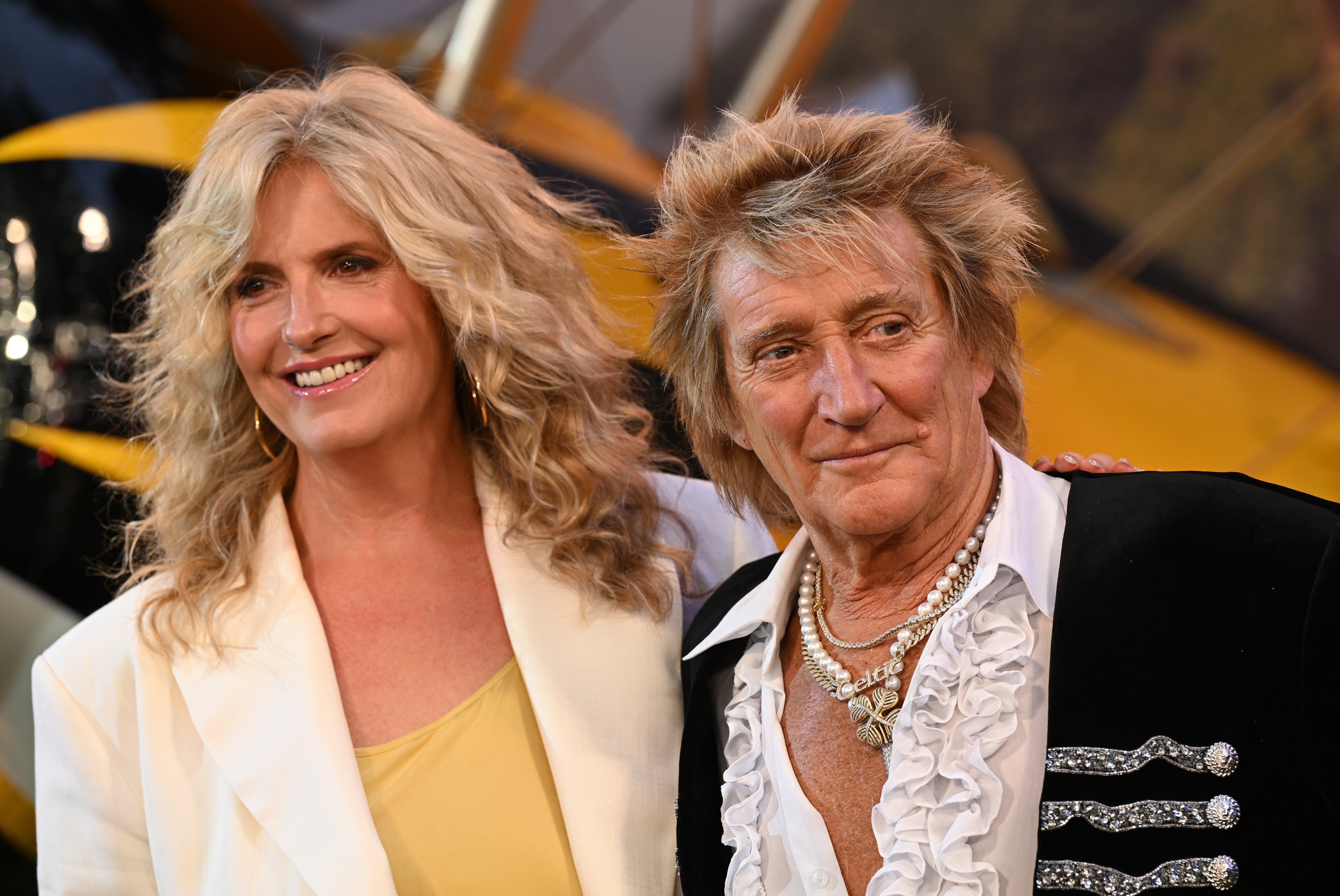 Penny Lancaster and Rod Stewart attend the Global Premiere Red Carpet in support of ‘Mission: Impossible - The Final Reckoning’