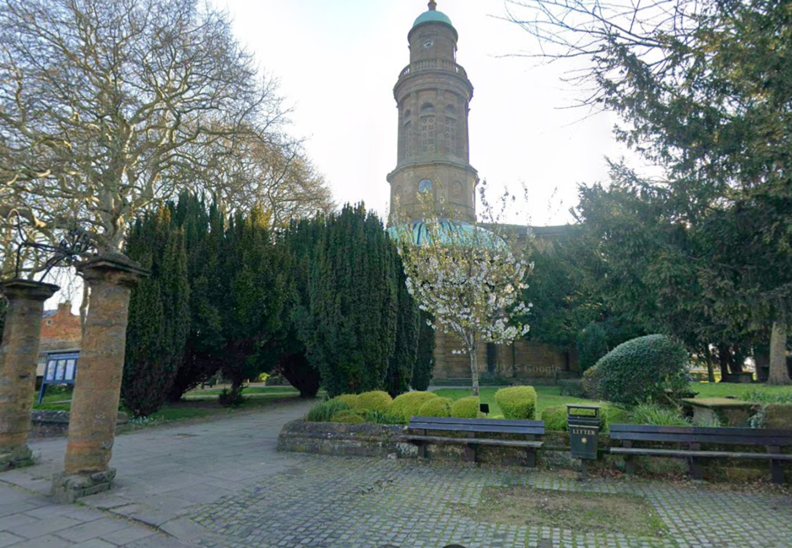 The victim, in her 30s, was assaulted outside St Mary’s Church in Banbury on Sunday