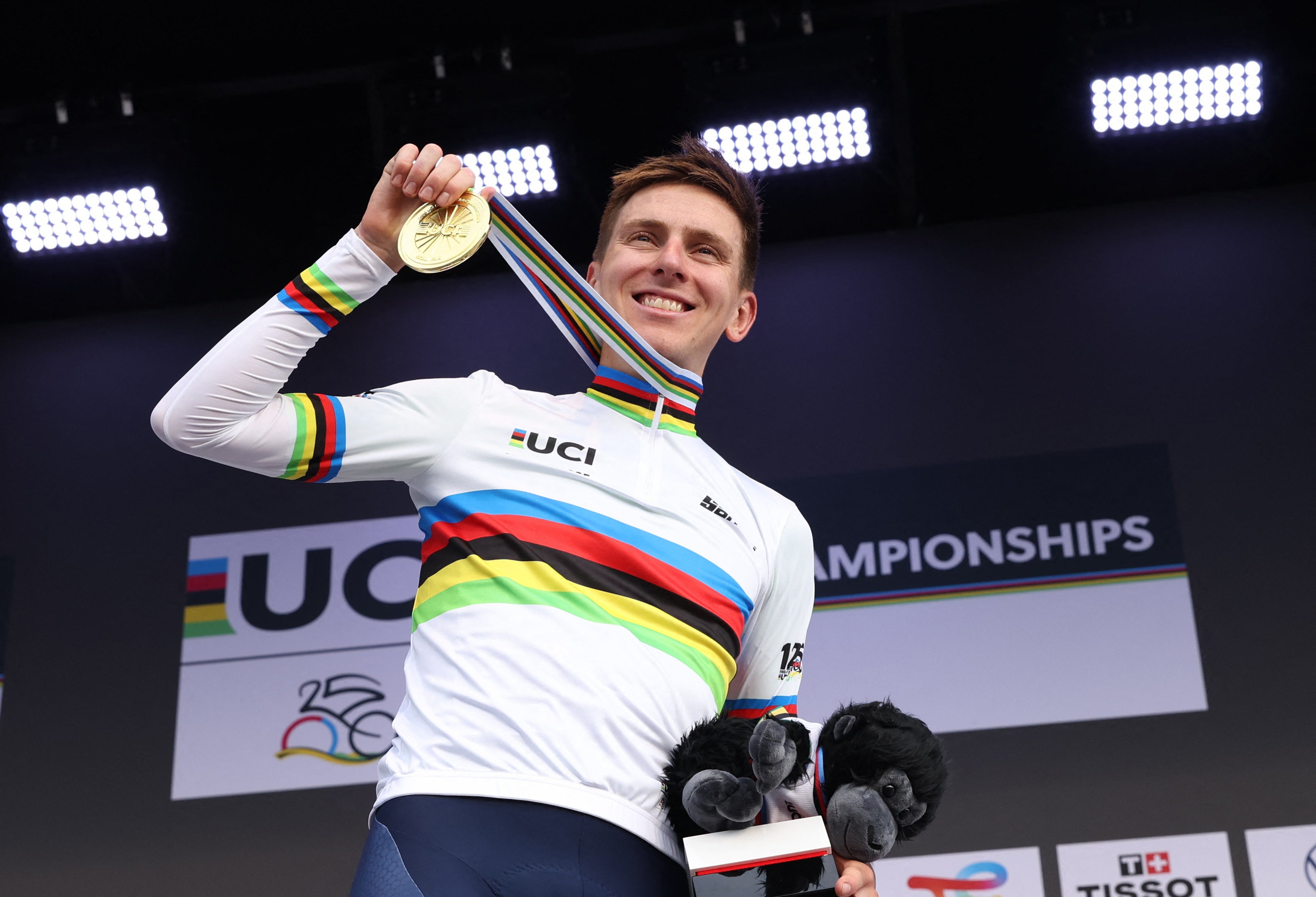 Pogacar had time to celebrate after putting in another dominant performance