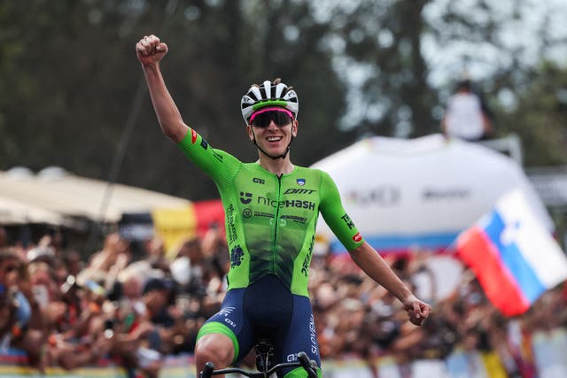 <p>Tadej Pogacar is now a two-time world champion after another brilliant performance in Rwanda</p>