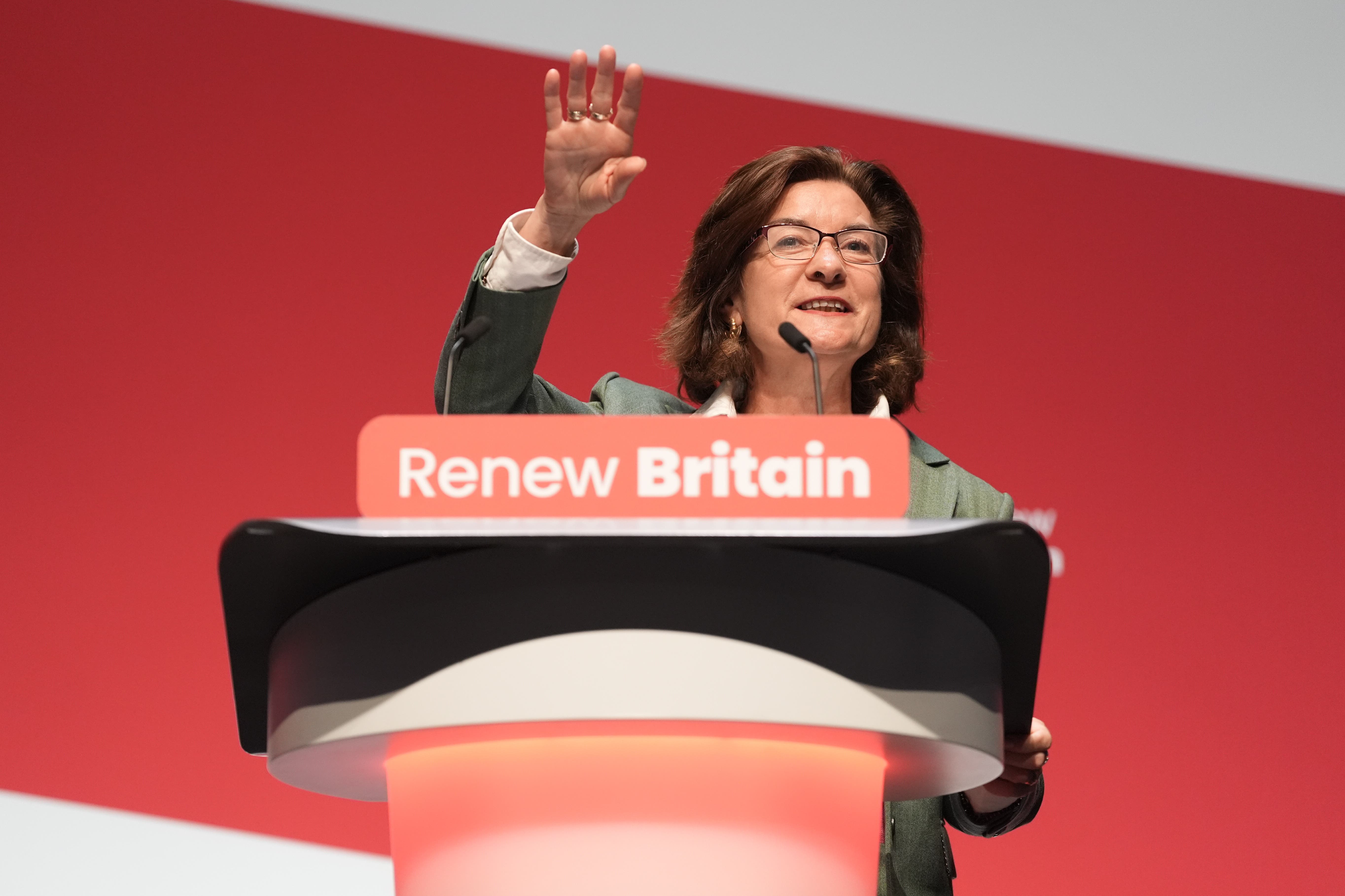 Wales First Minister Eluned Morgan at the Labour Party Conference at the ACC Liverpool (Stefan Rousseau/PA)