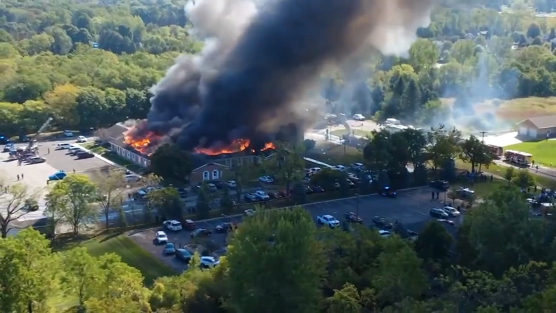 Video: Michigan mormon church burns after gunman rams car into building and opens fire