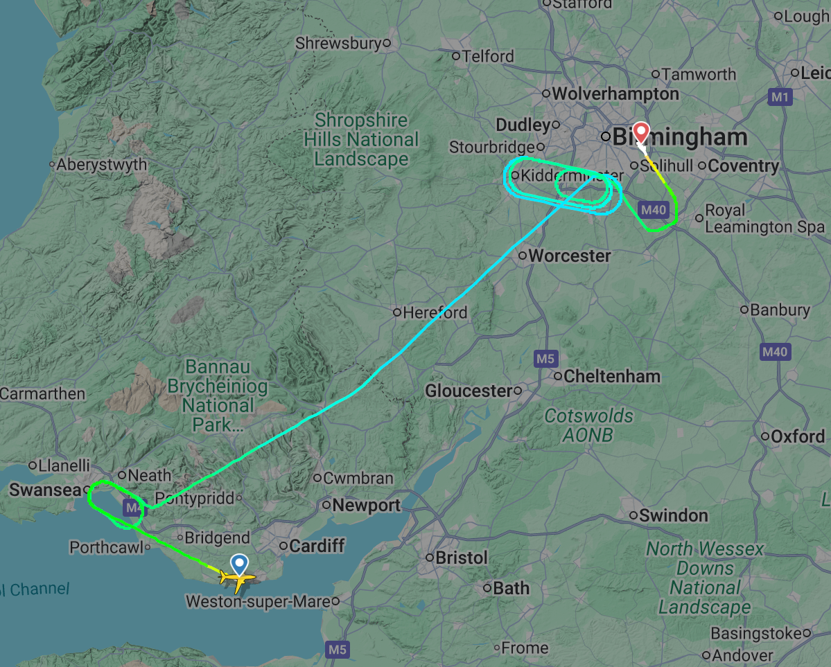 Flight circled before landing where it was met by emergency services