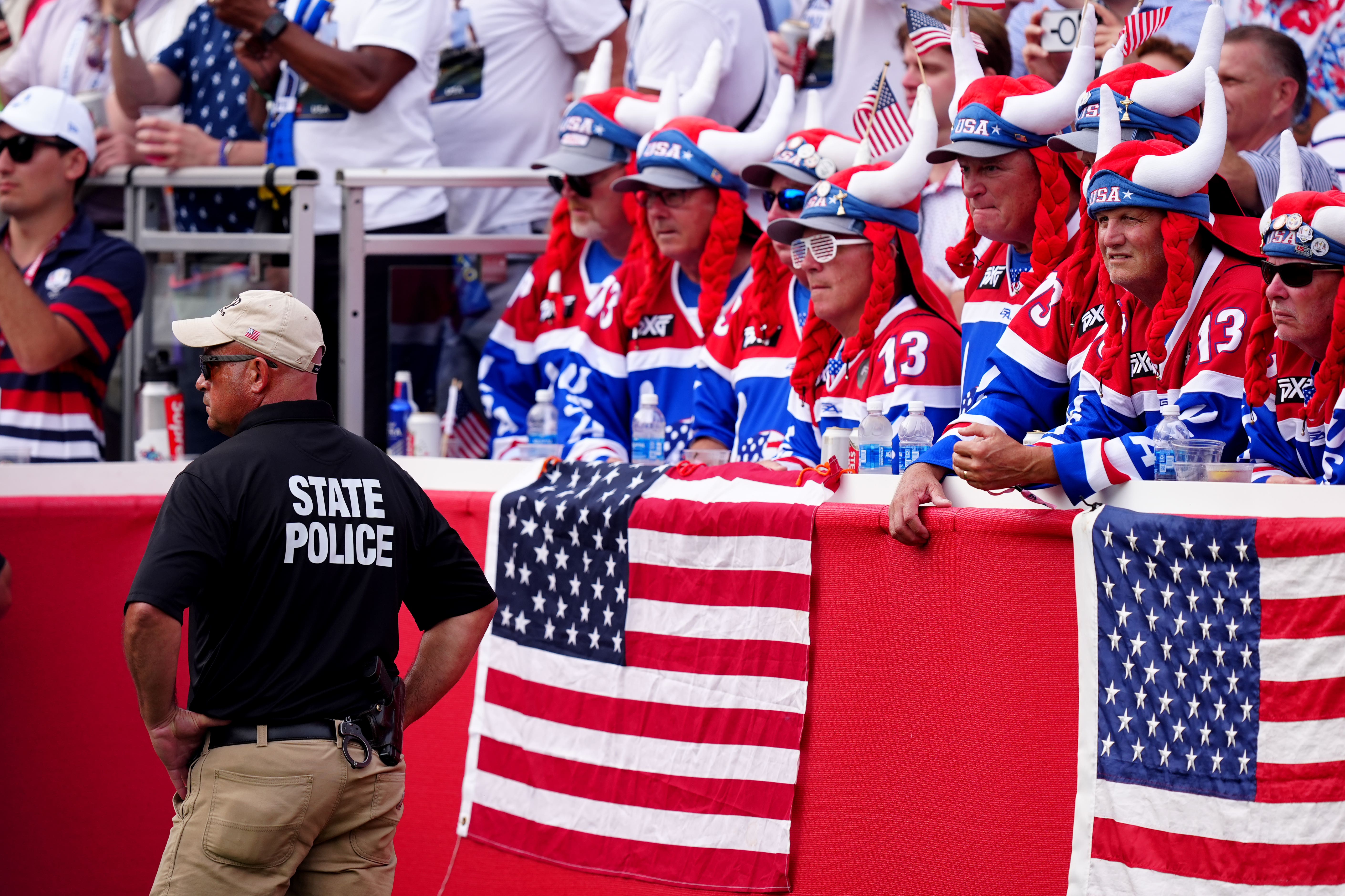 <p>The American fans caused problems throughout the Ryder Cup (Mike Egerton/PA)</p>