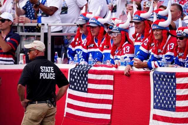 <p>The American fans caused problems throughout the Ryder Cup (Mike Egerton/PA)</p>