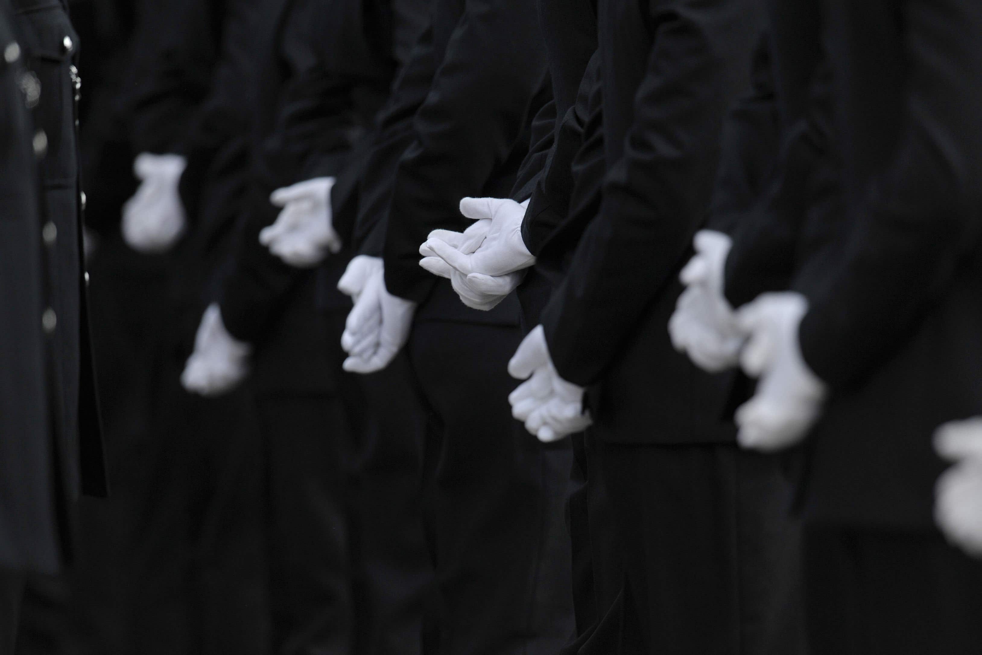 The gloves of Metropolitan Police officers (Nick Ansell/PA)