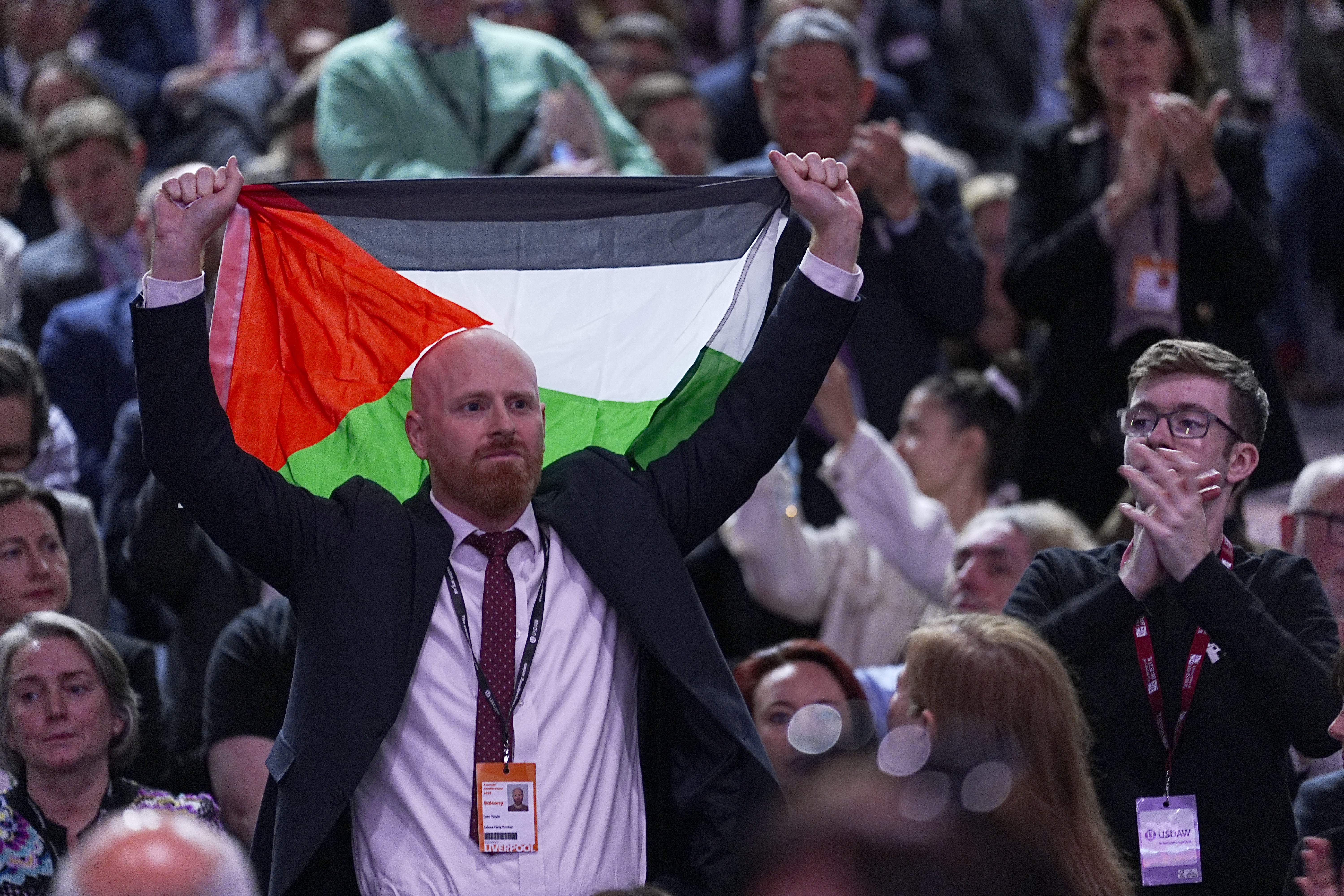 A pro-Palestinian protester interrupted Reeves’ speech, which the chancellor handled confidently