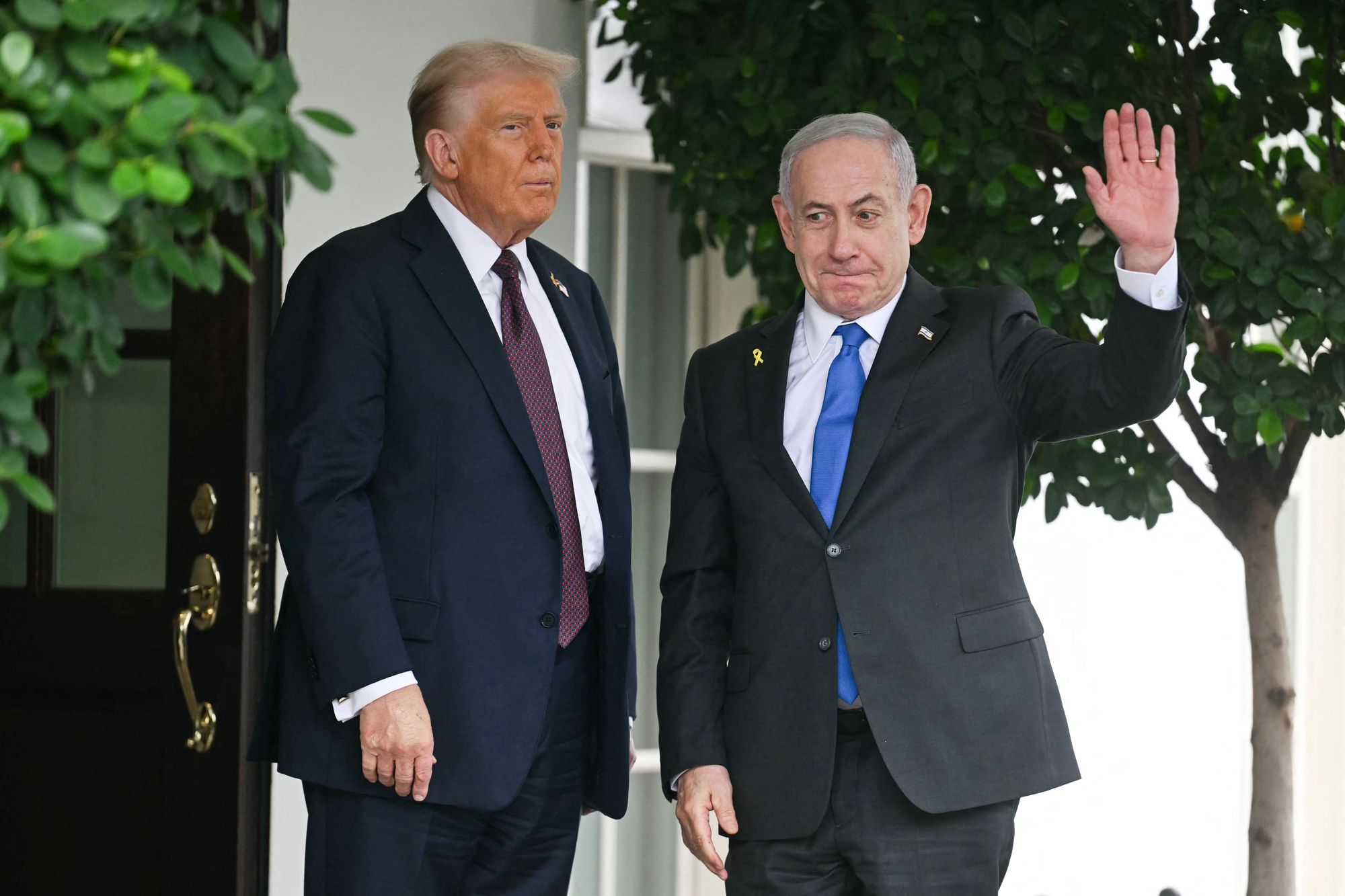 Donald Trump with Israeli prime minister Benjamin Netanyahu